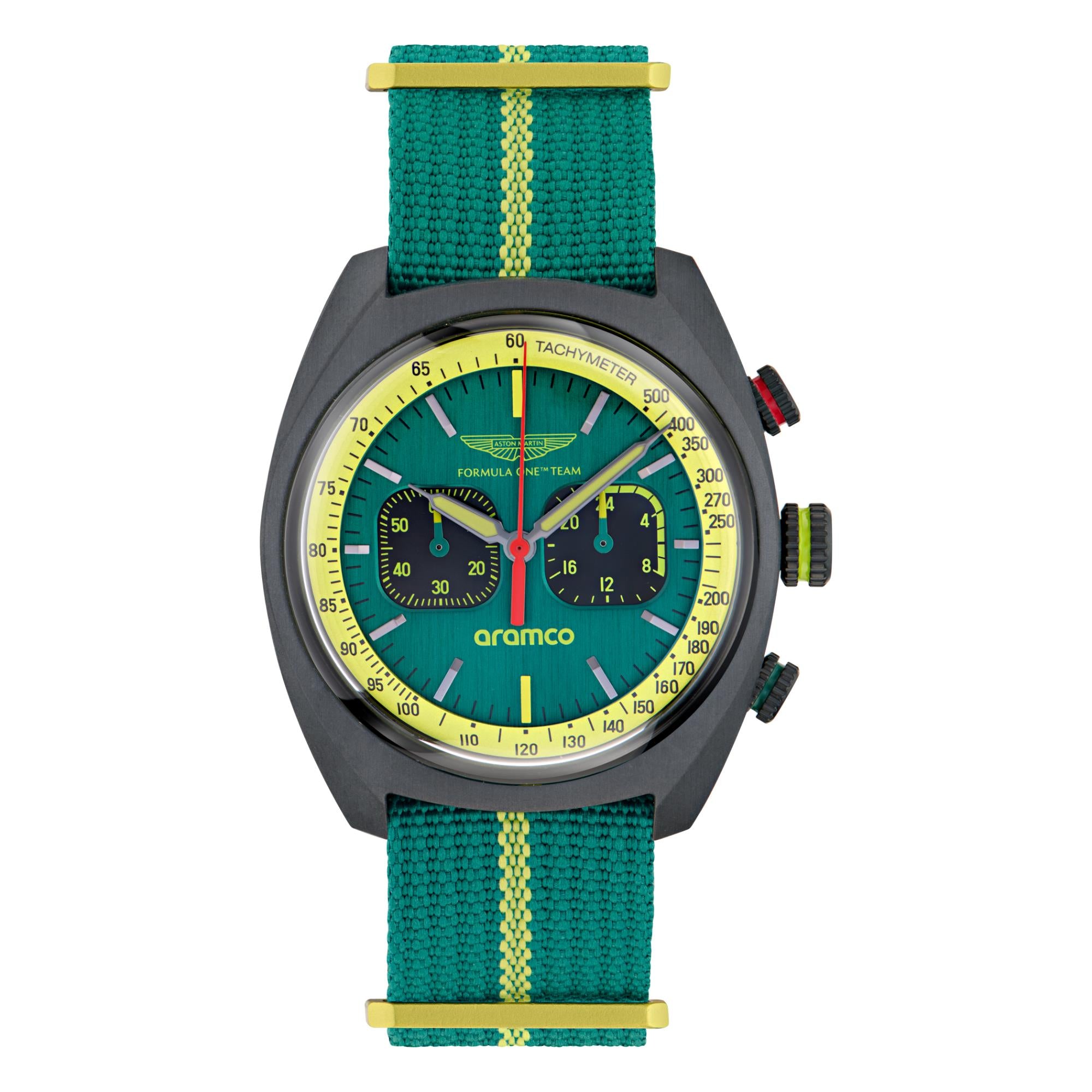 Aston Martin Formula 1 Quartz Chronograph Green Dial Nato Strap Men's Watch MTFD1F501