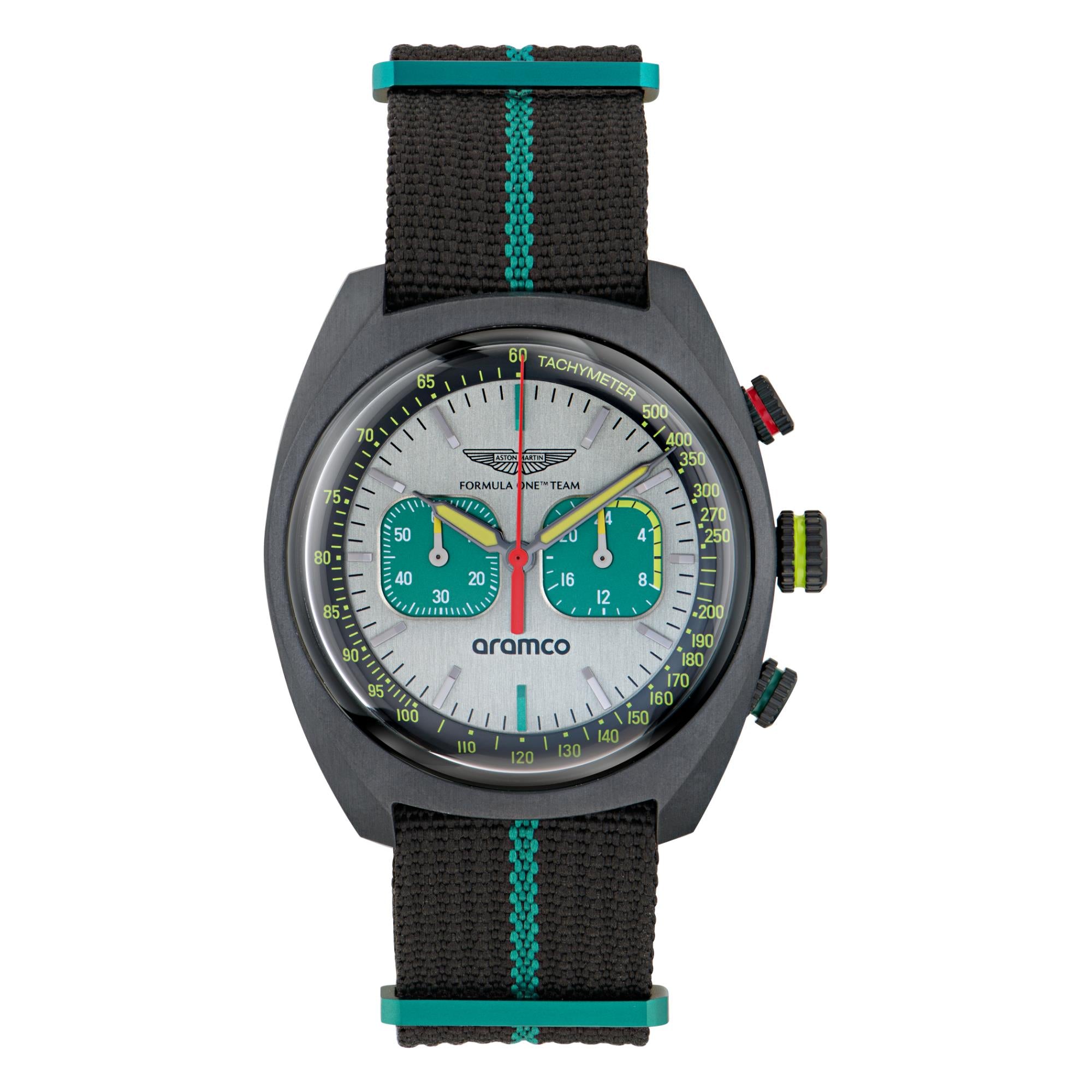 Aston Martin Formula 1 Quartz Chronograph White Dial Nato Strap Men's Watch MTFD1F502