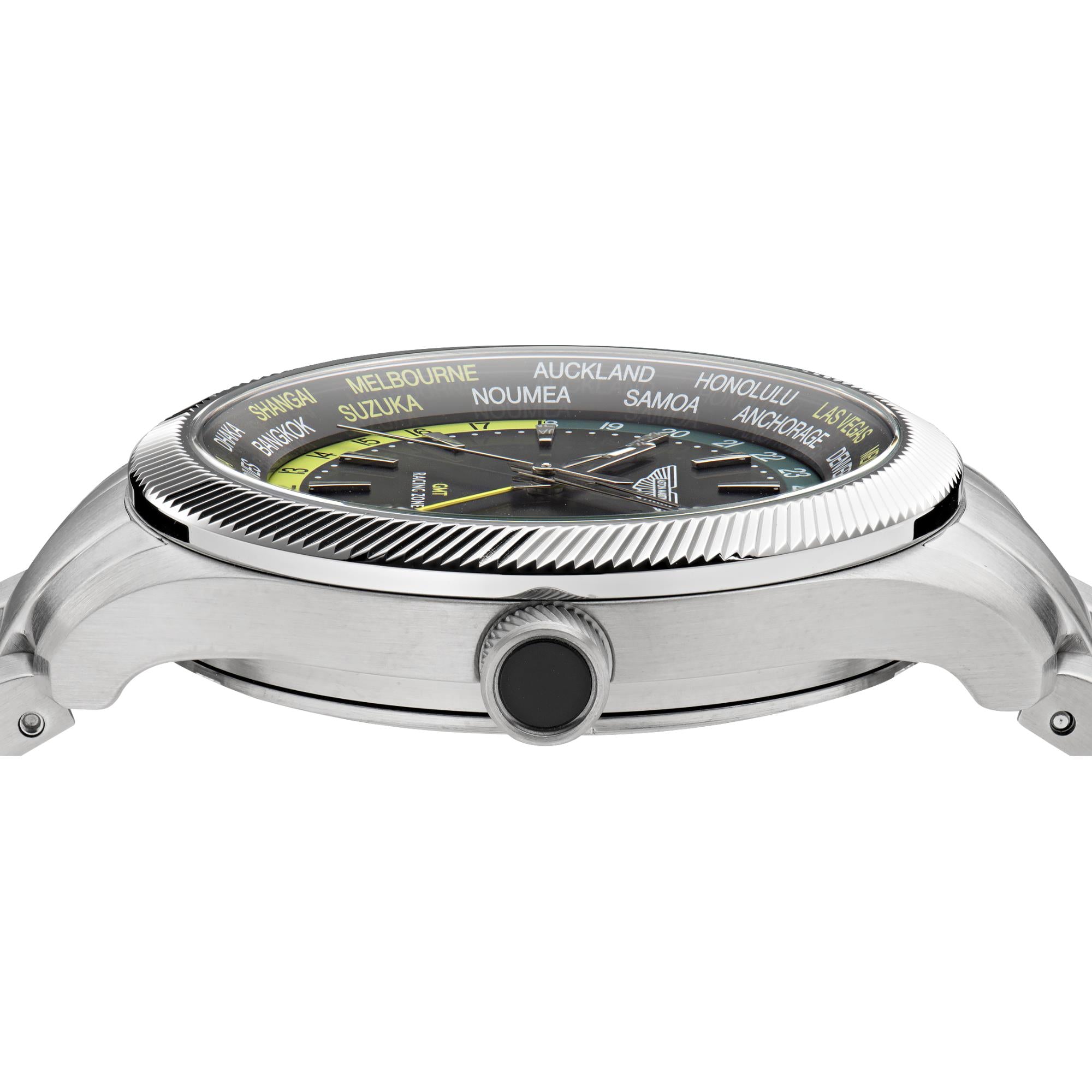 Aston Martin AML Icon Quartz Black Dial Silicone and Steel Strap Men's Watch MTIZ1F503