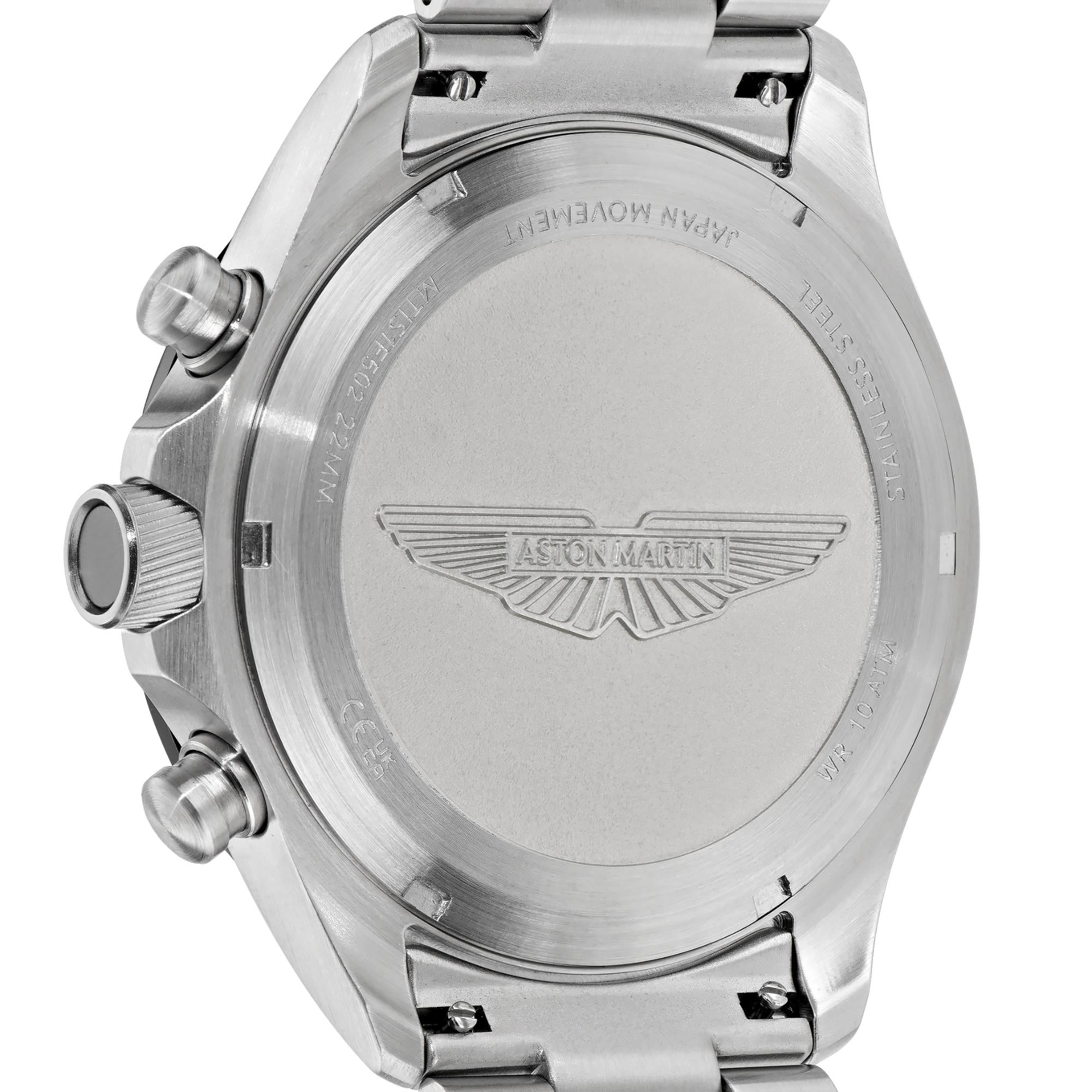 Aston Martin AML Icon Quartz Chronograph Green Dial Steel Strap Men's Watch MTIS1F502