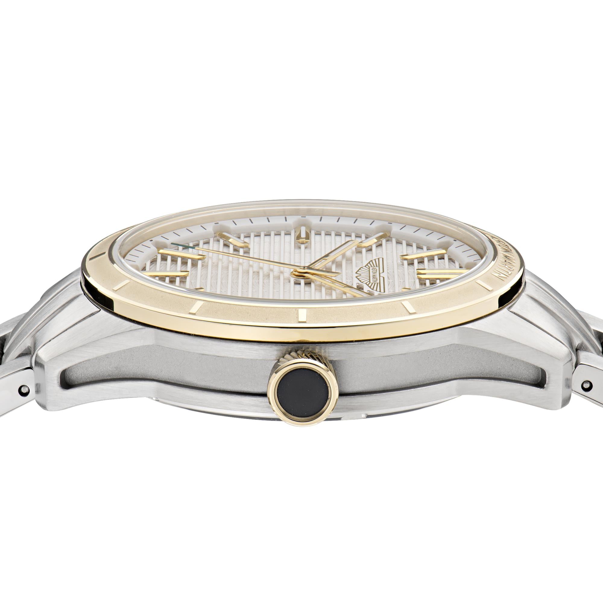 Aston Martin AML Icon Quartz Grey Dial Steel Strap Men's Watch MTIH1F501