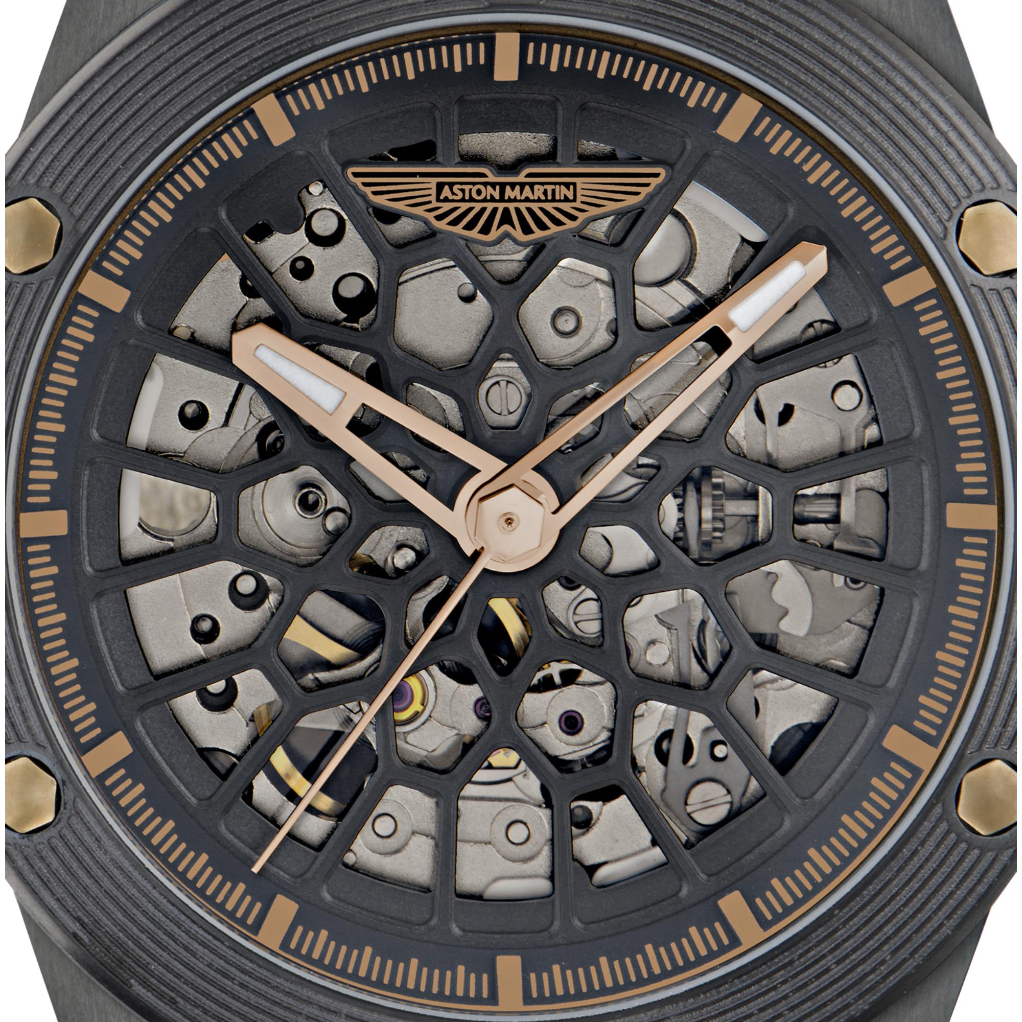 Aston Martin Automatic Black Dial IP Black RSST Bracelet Men's Watch MTRR1F503