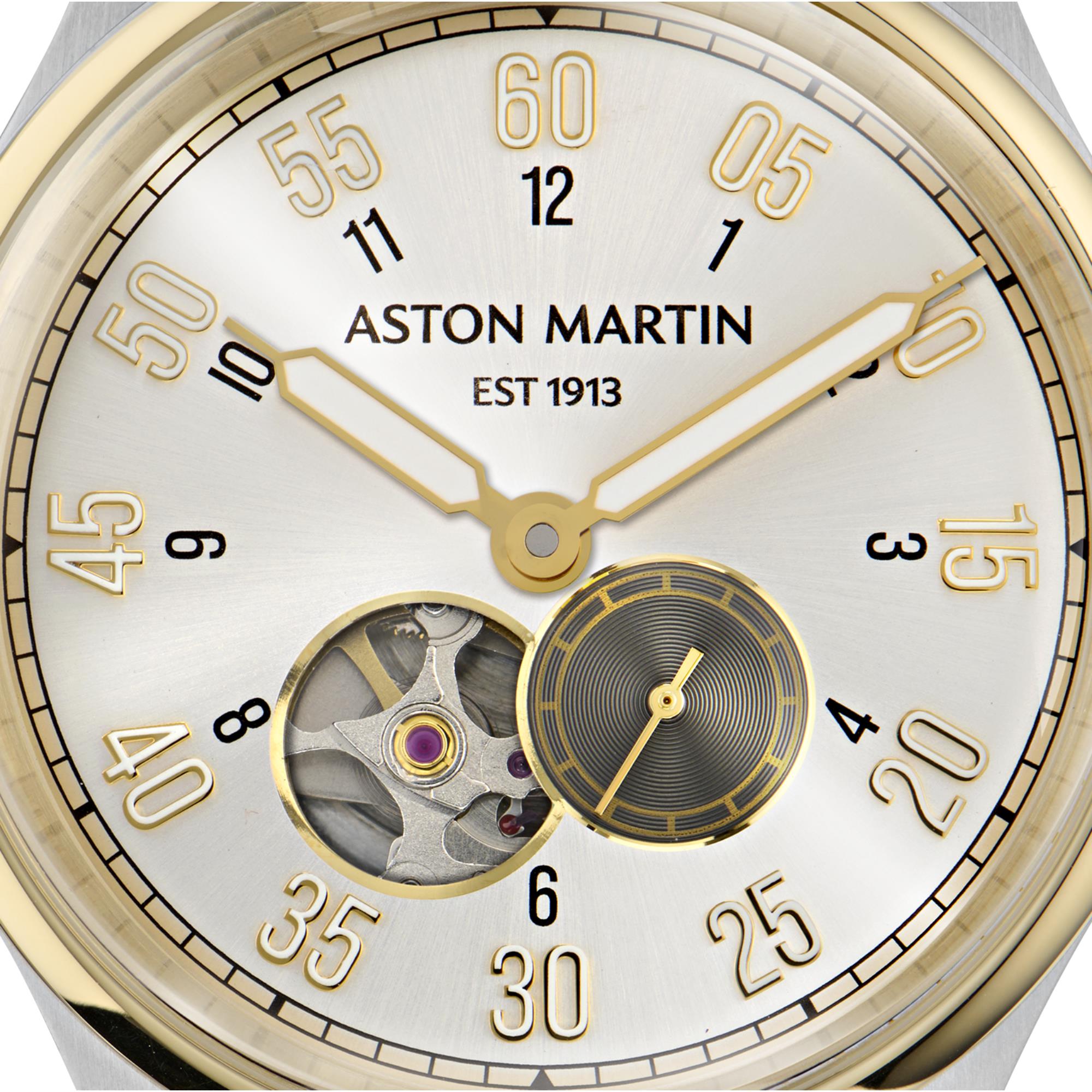 Aston Martin AML Timeless Automatic Silver Dial Steel Strap Men's Watch MTTS1F503