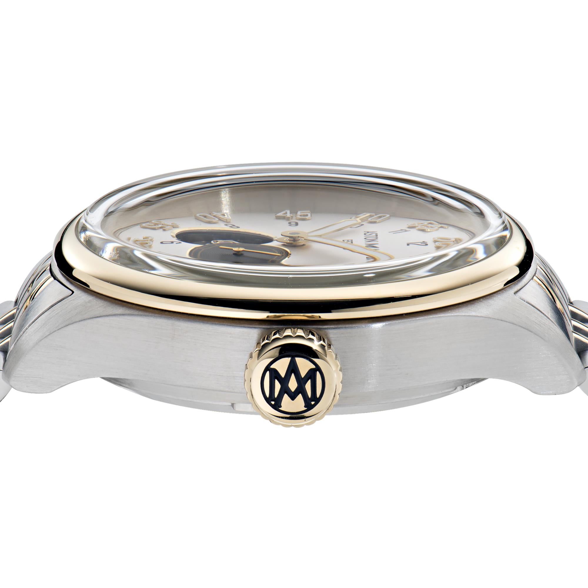 Aston Martin AML Timeless Automatic Silver Dial Steel Strap Men's Watch MTTS1F503