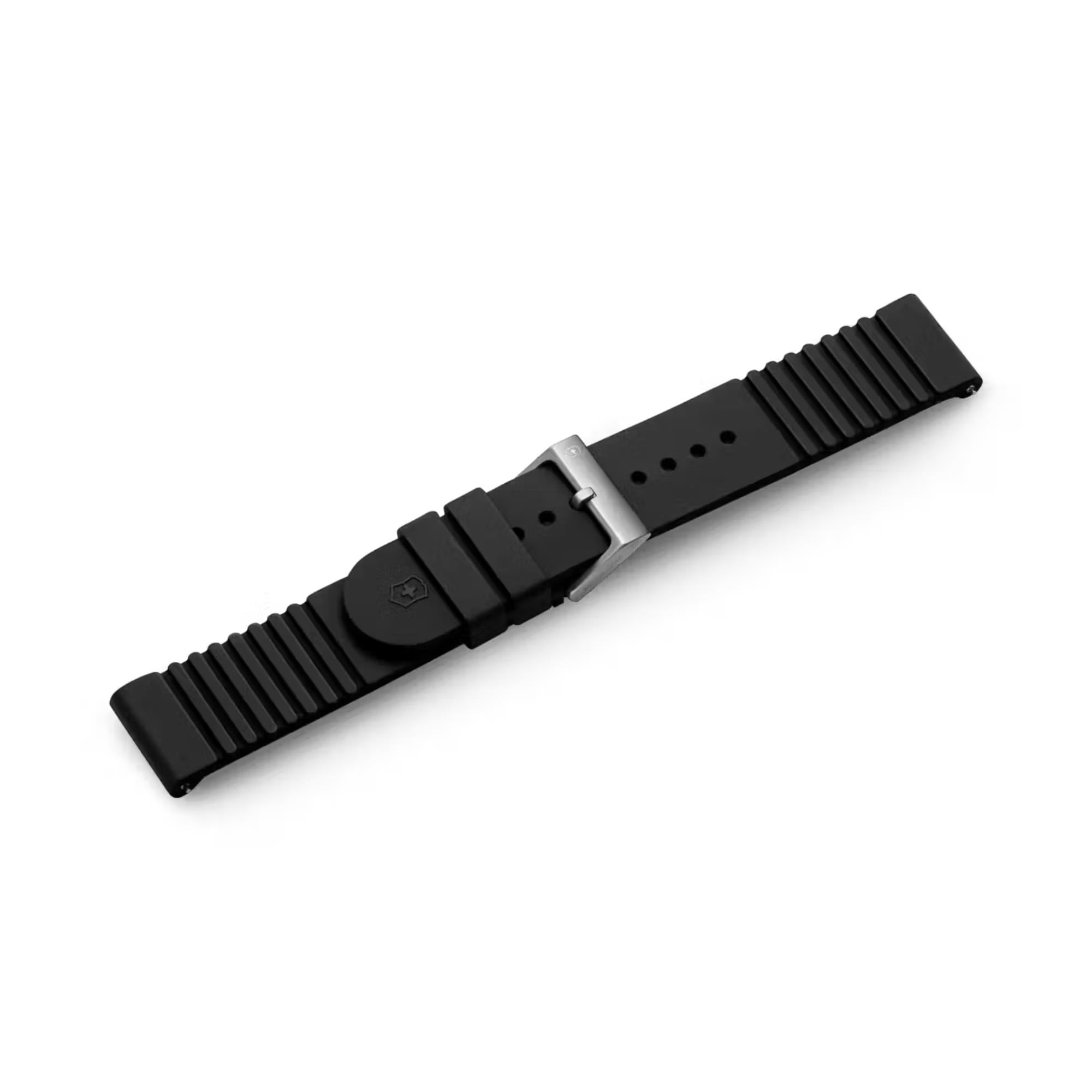 Victorinox D1 Black Rubber Watch Strap V.60028