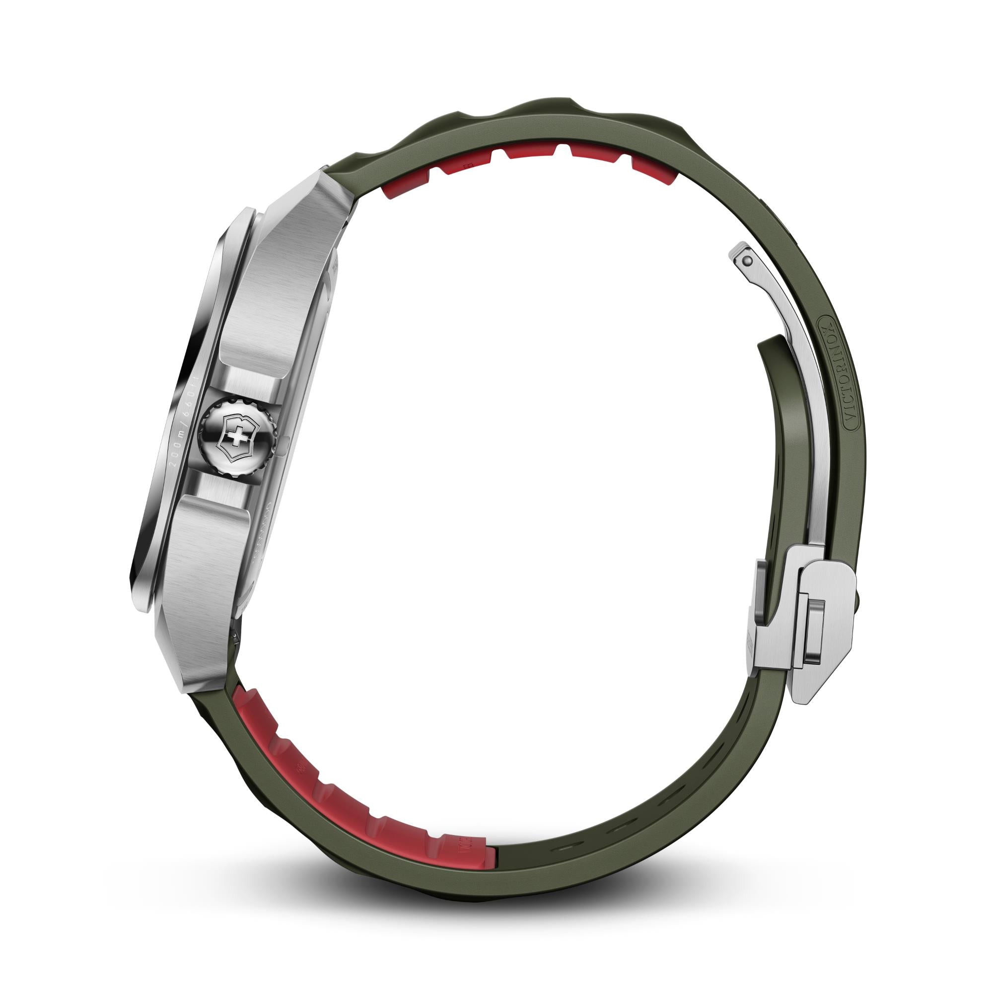 Victorinox I.N.O.X. Automatic Green Dial Rubber Strap Men's Watch 242017.1