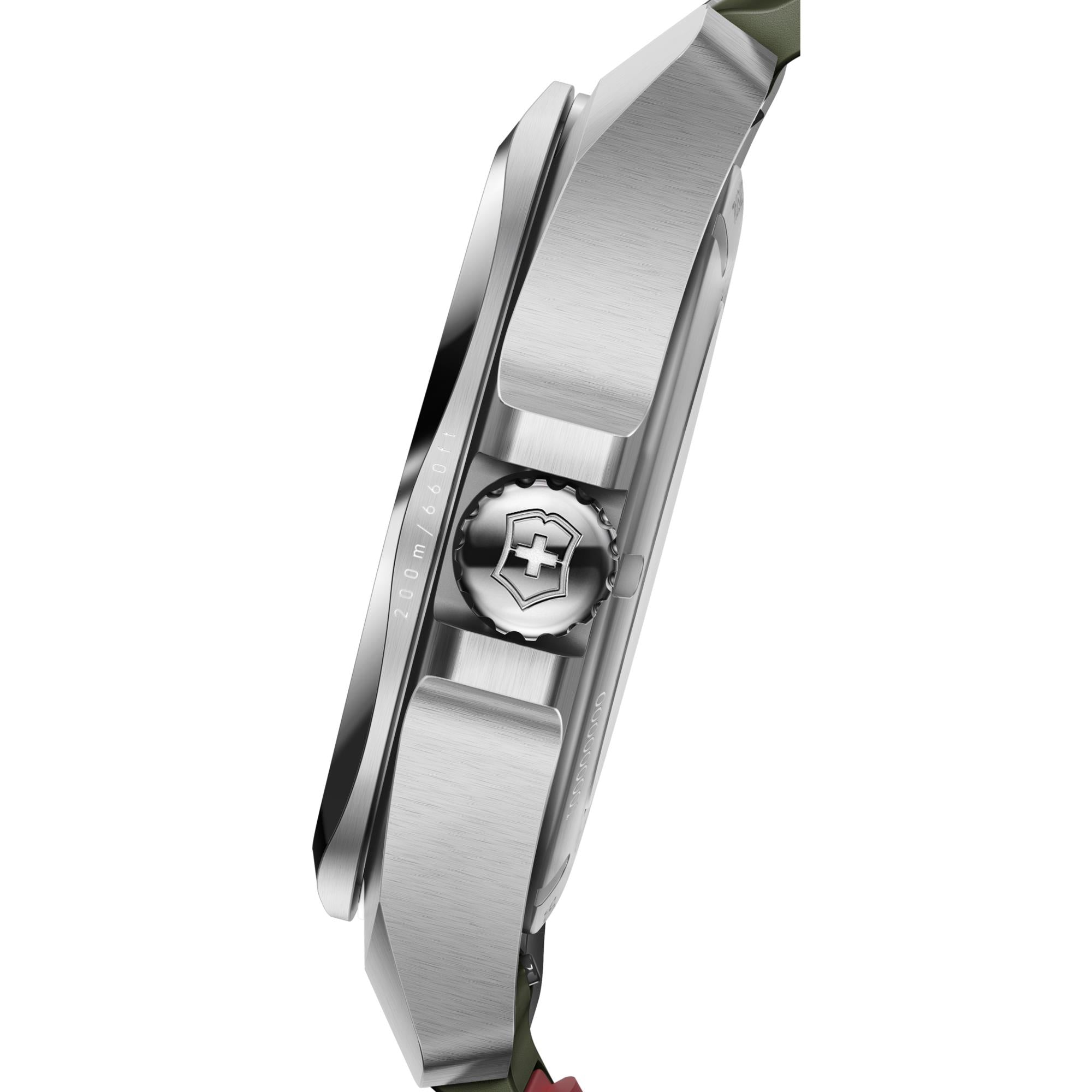 Victorinox I.N.O.X. Automatic Green Dial Rubber Strap Men's Watch 242017.1