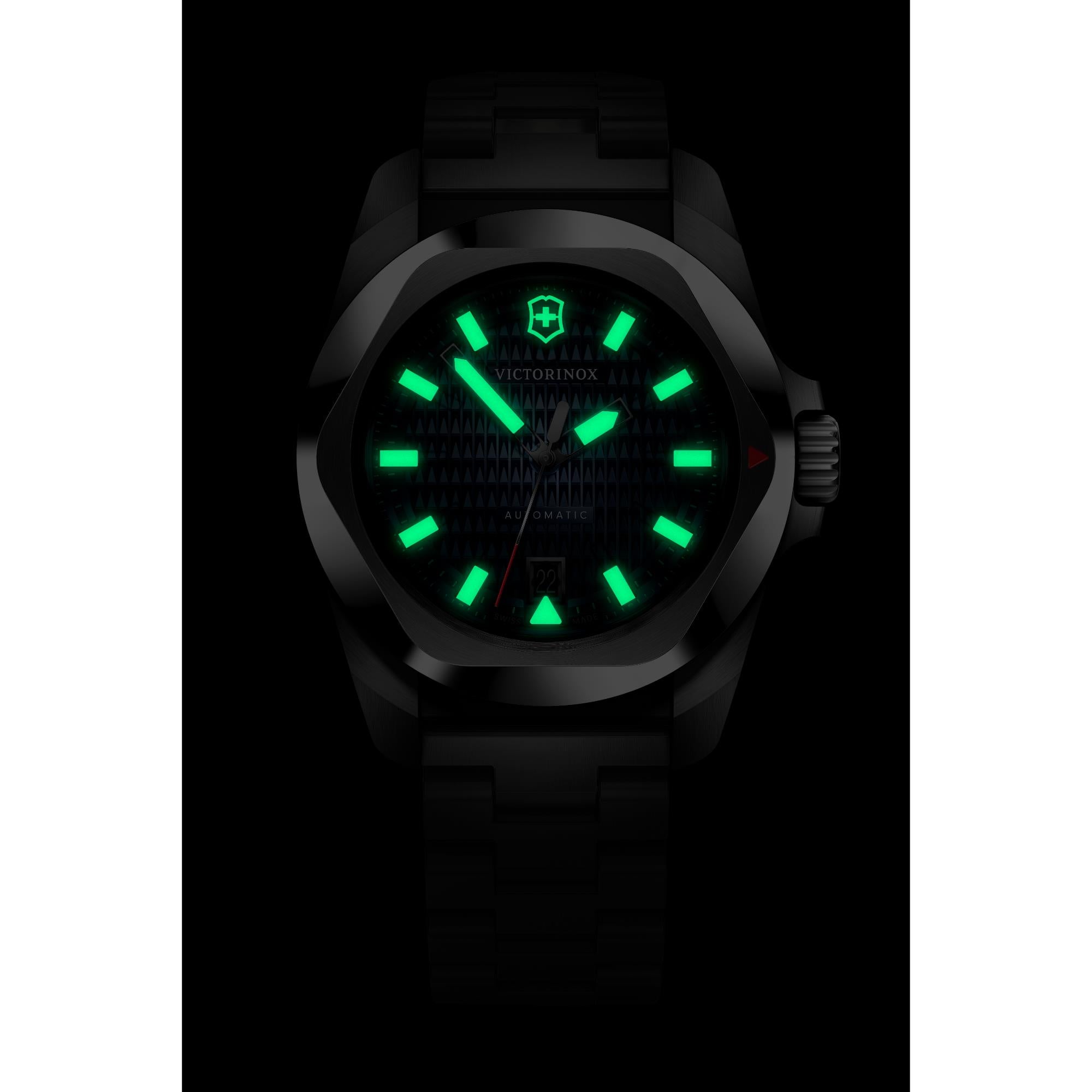 Victorinox I.N.O.X. Automatic Blue Dial Steel Strap Men's Watch 242020