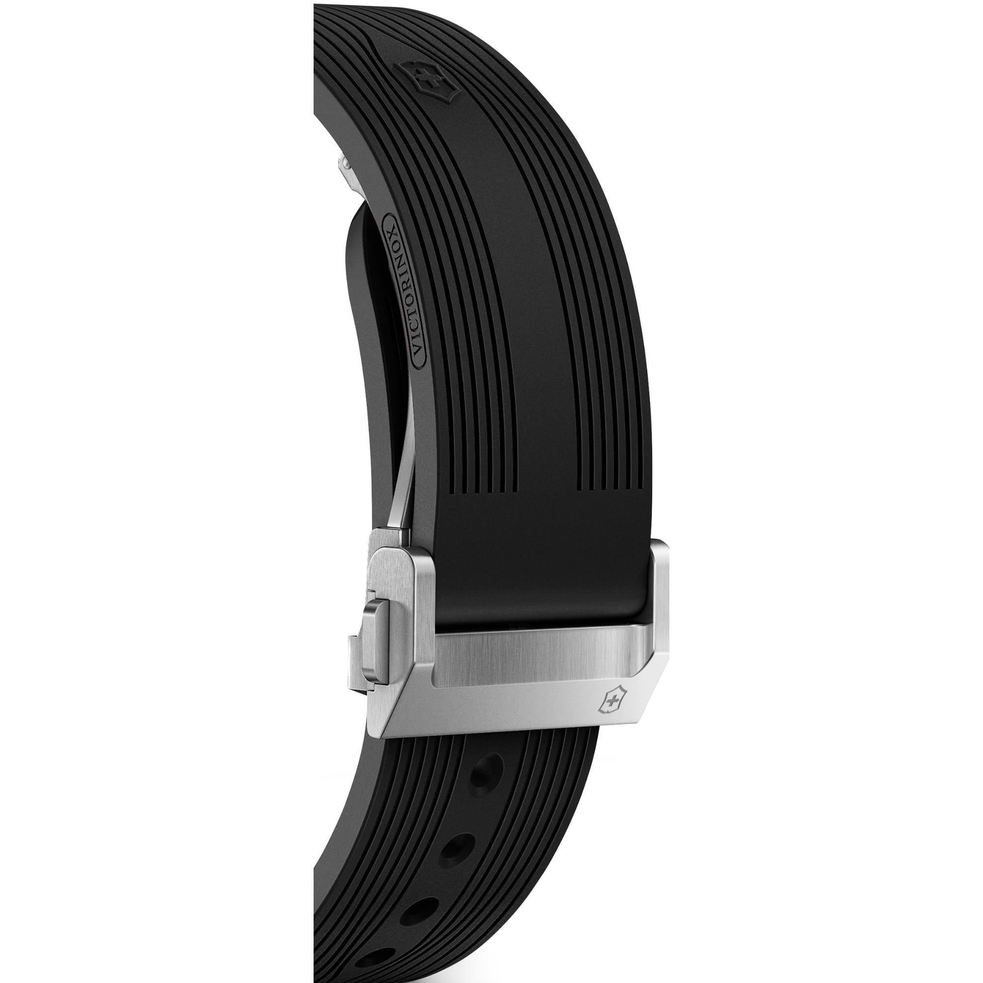 Victorinox Air Pro Automatic GMT Black Dial Rubber Strap Men's Watch 242005