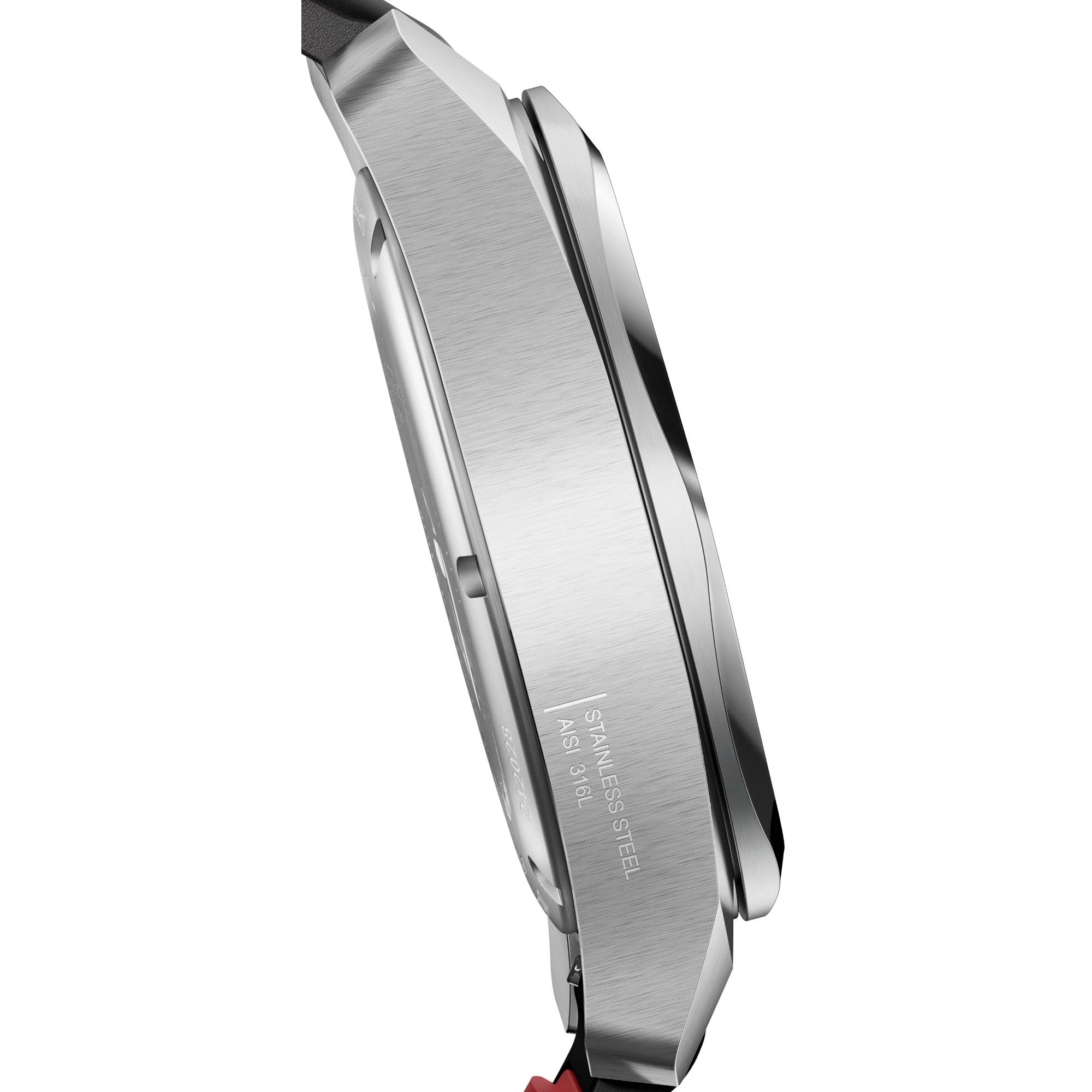 Victorinox I.N.O.X. Quartz Black Dial Rubber Strap Men's Watch 242028