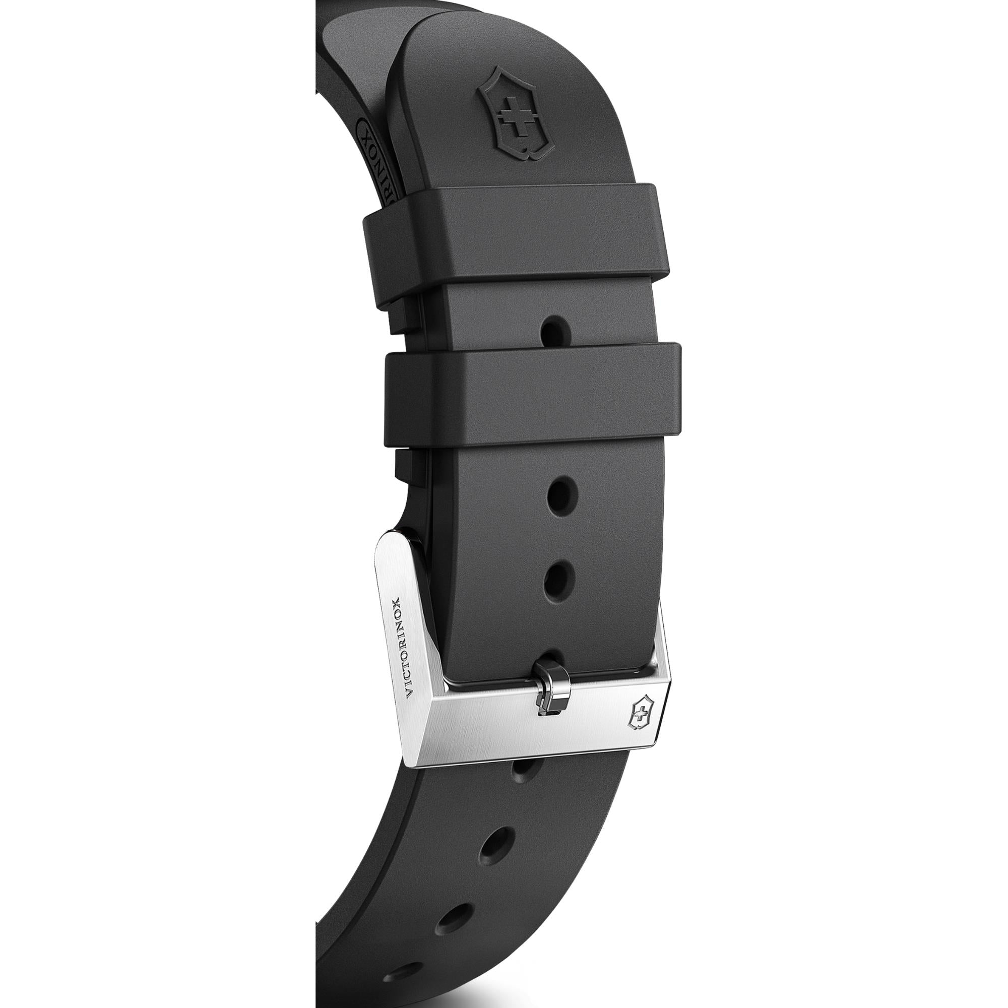 Victorinox I.N.O.X. Quartz Black Dial Rubber Strap Men's Watch 242028