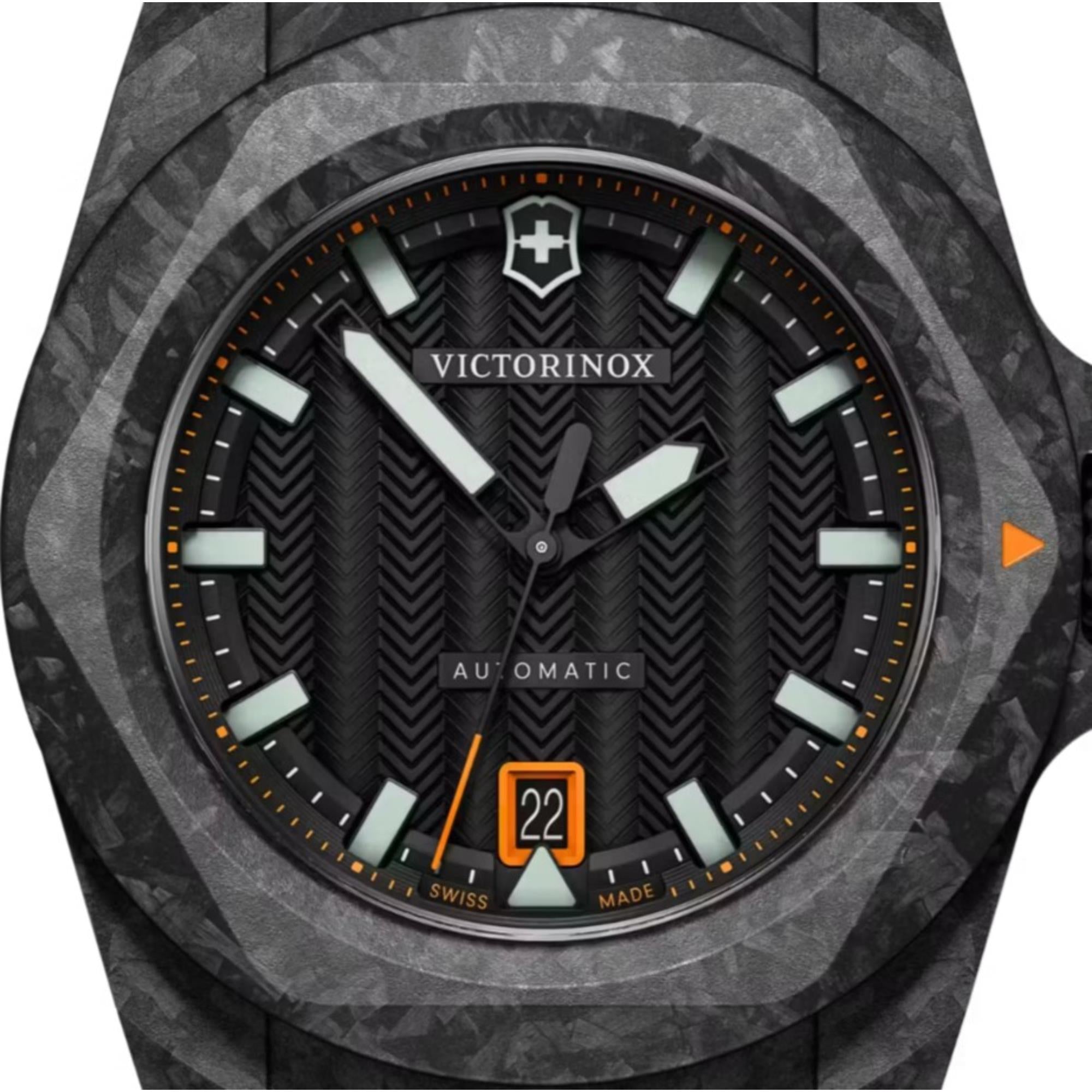 Victorinox I.N.O.X. Automatic Black Dial Rubber Strap Men's Watch 242023.1