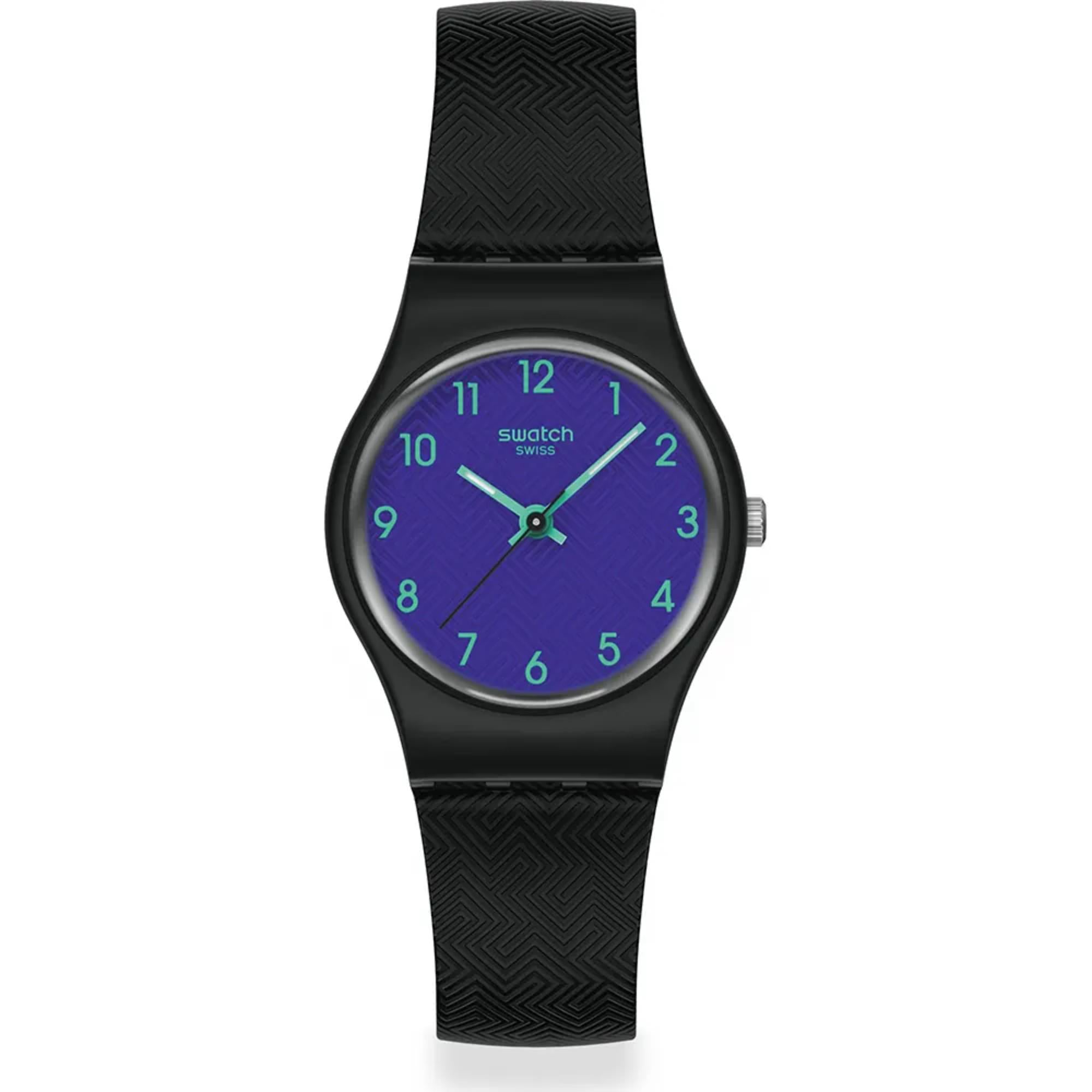 Swatch Originals Grace in Time Quartz Blue Dial Silicone Strap Unisex Watch LB188