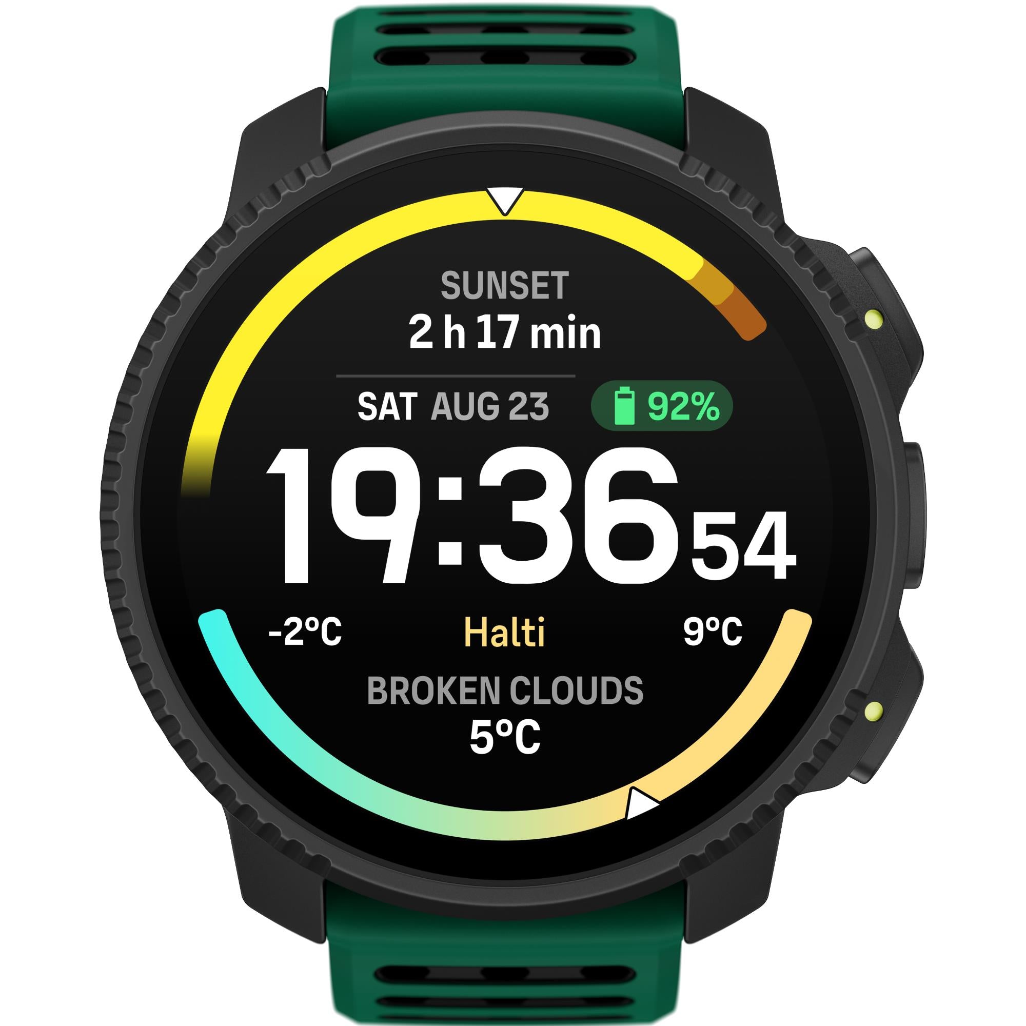Suunto Vertical 2 Pine Green AMOLED Digital Silicone Strap Unisex Smart Watch SS051207000