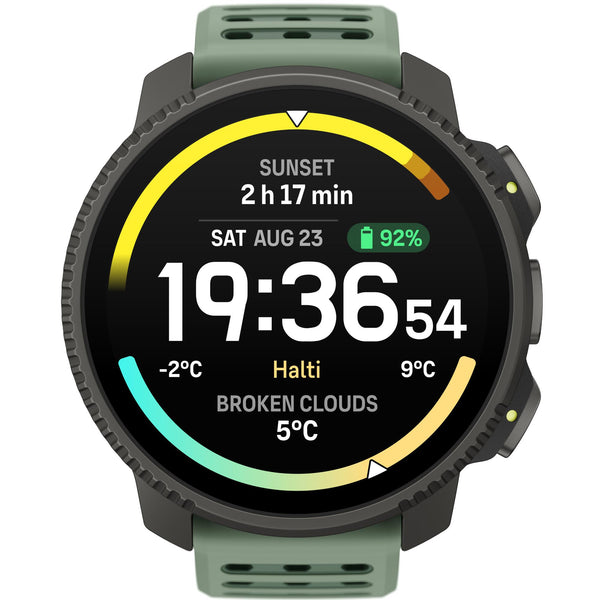 Suunto Vertical 2 Titanium Sage AMOLED Digital Silicone Strap Unisex Smart Watch SS051209000