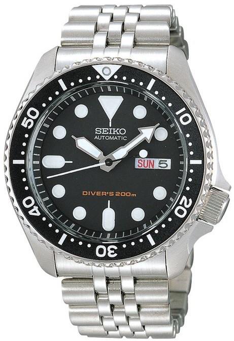 Seiko Diver's Automatic Black Dial Stainless Steel Jubilee Bracelet Men's Watch SKX007K2 REF: 62485 - WatchNation