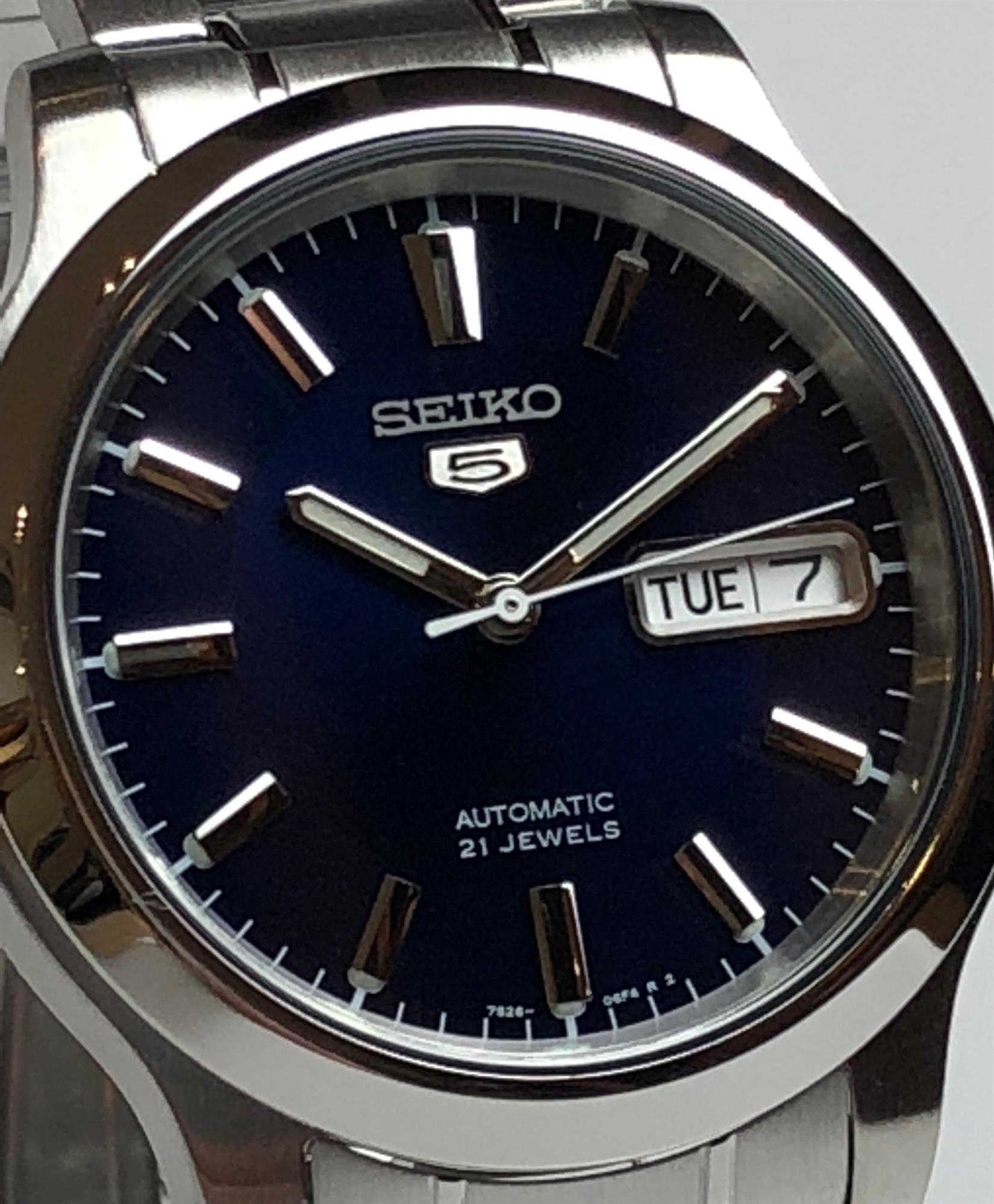 Seiko 5 Classic Automatic Blue Dial Steel Bracelet Men's Watch SNK793K1