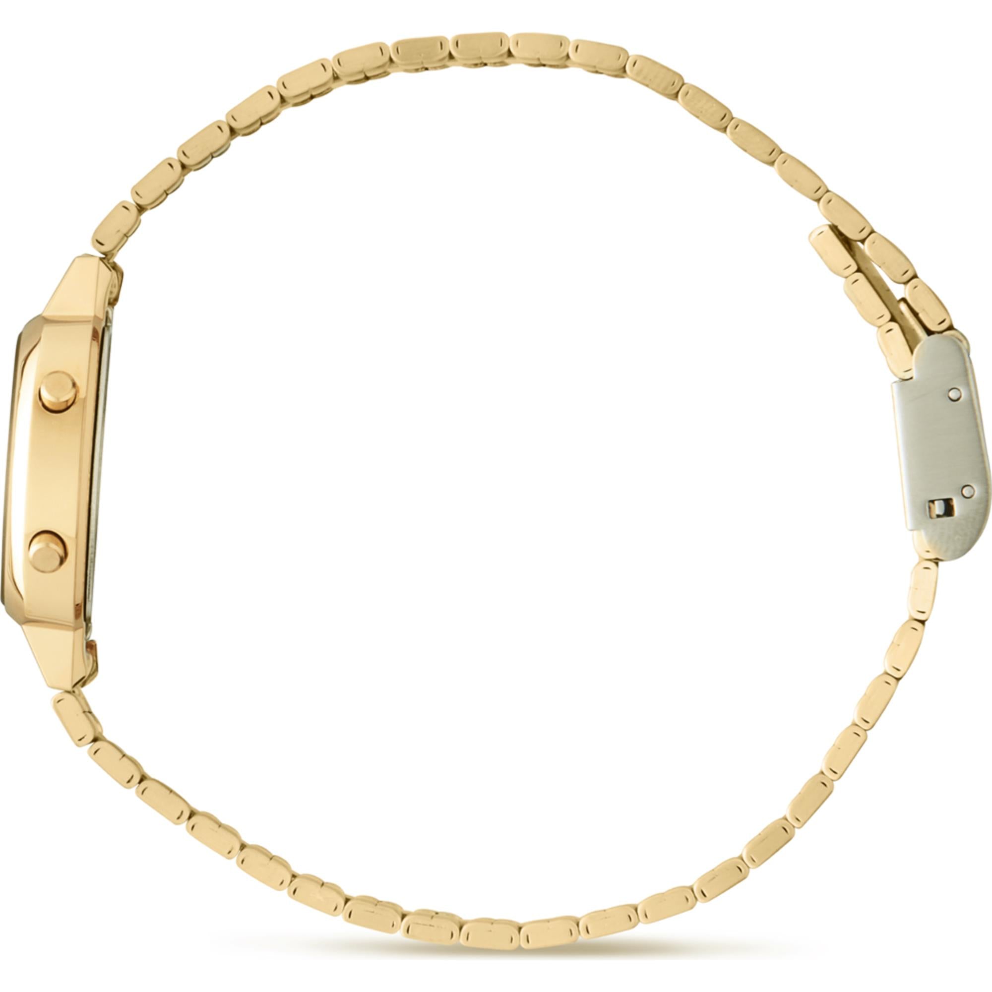 Casio Collection Classic Quartz Gold Dial Stainless Steel Strap Ladies Watch LA670WEGA-9EF