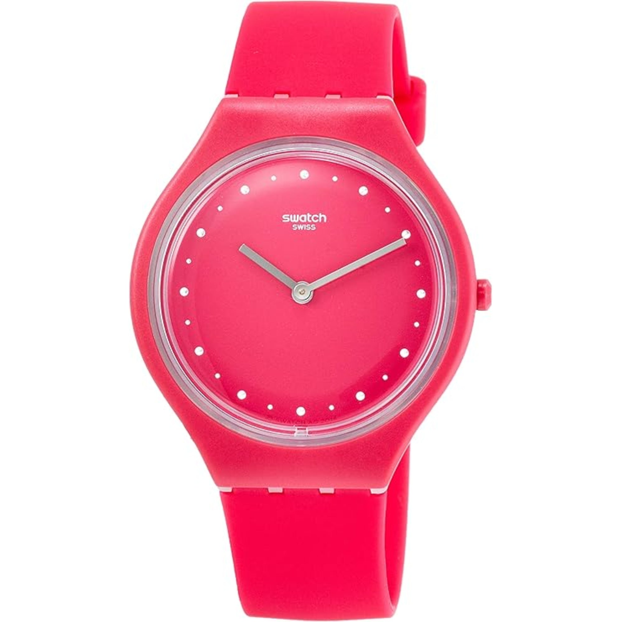 Swatch Skin Skinlampone Purple Dial Silicone Strap Ladies Watch SVOR101