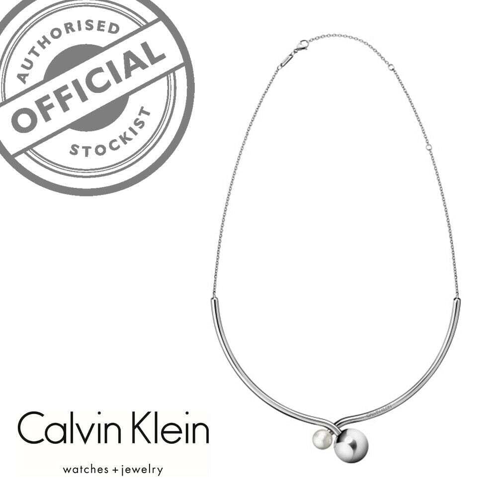 Calvin Klein Bubbly Silver Stainless Steel Choker Necklace KJ9RMJ040300