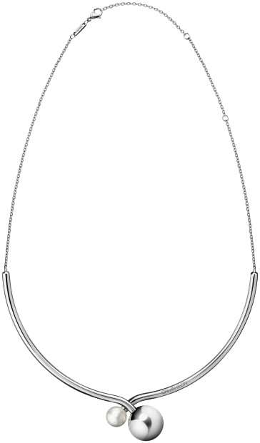 Calvin Klein Bubbly Silver Stainless Steel Choker Necklace KJ9RMJ040300