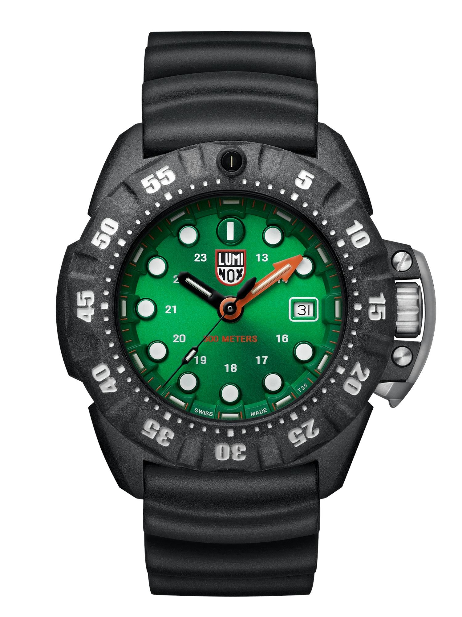 Luminox Scott Cassell Deep Dive Carbon 1550 Series D Green Dial Men's Watch XS.1567