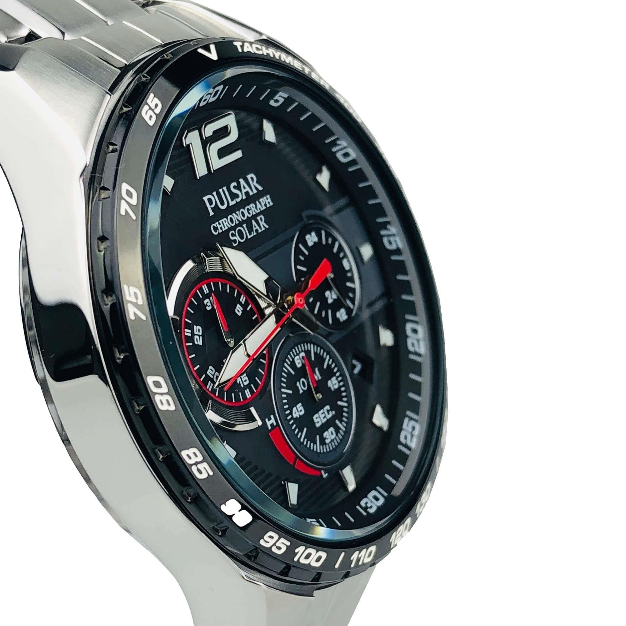 Pulsar WRC 2019 Solar Accelerator Chronograph Black Dial Men's Watch PZ5019X1