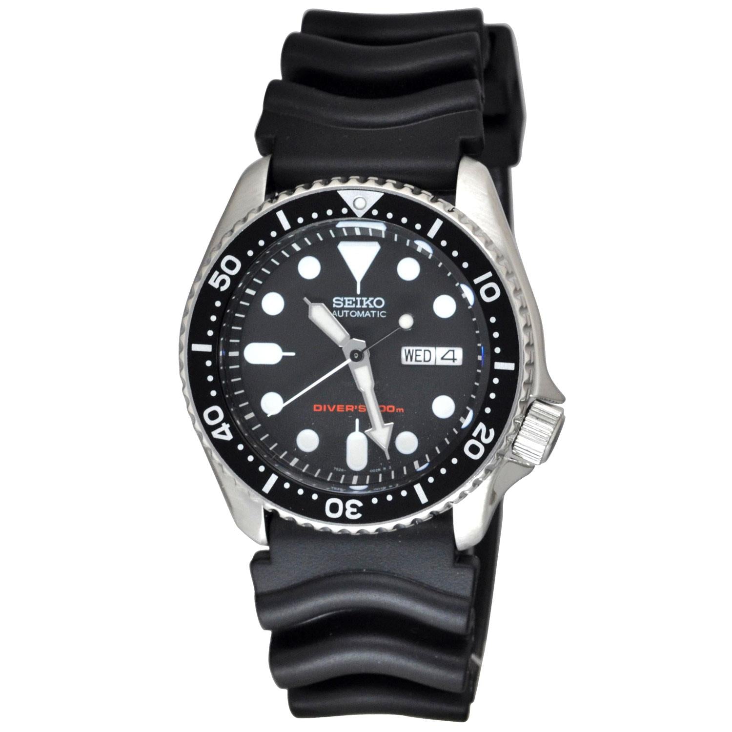 Seiko SKX Diver's Automatic Black Dial and Rubber Strap Men's Watch SKX007K1