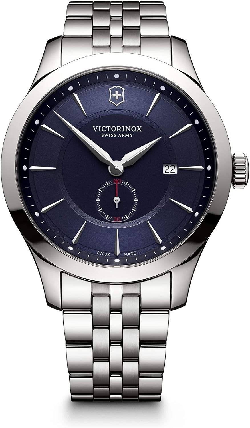 Victorinox Swiss Army Alliance Blue Dial Silver Stainless Steel Bracelet Men's Watch 241763