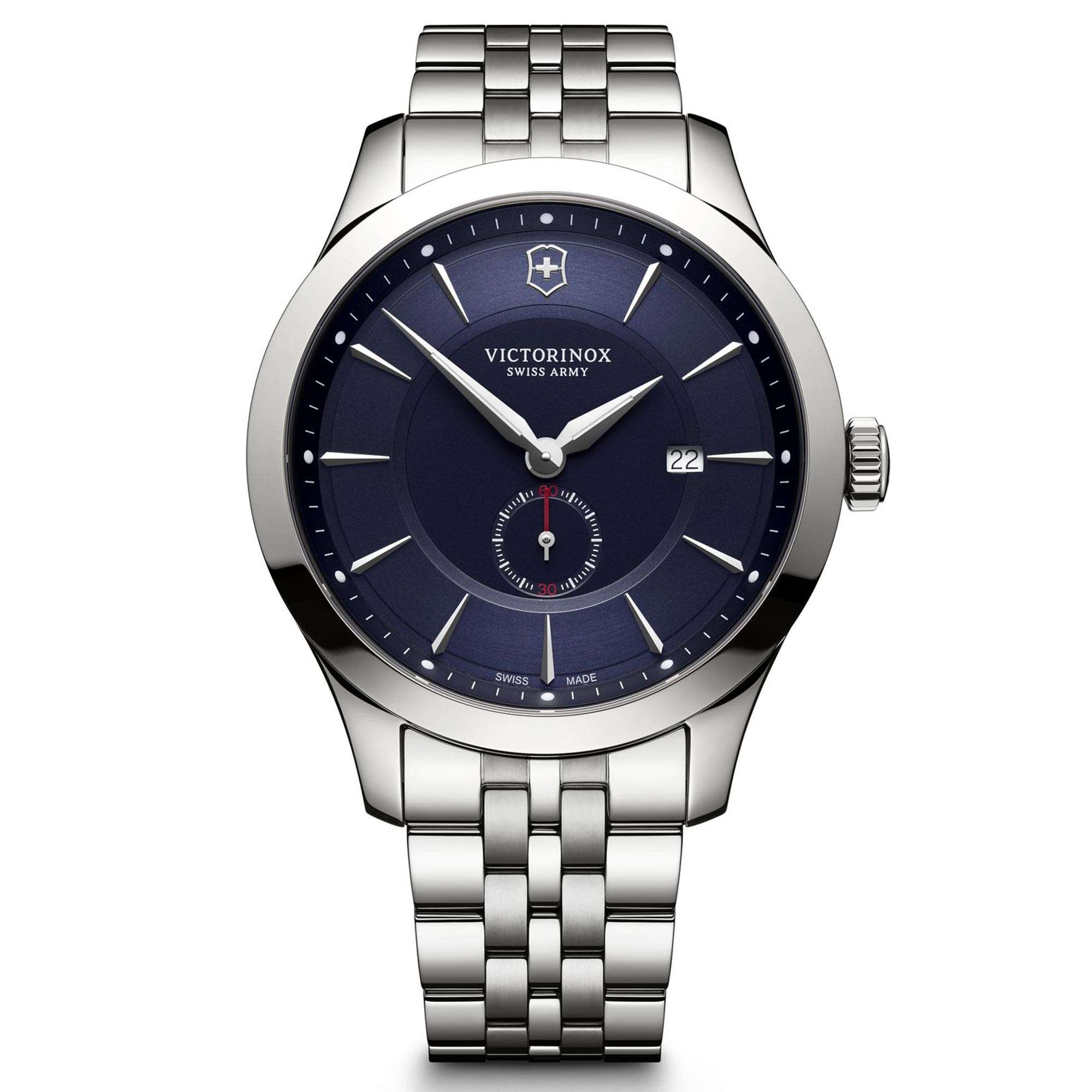 Victorinox Swiss Army Alliance Blue Dial Silver Stainless Steel Bracelet Men's Watch 241763