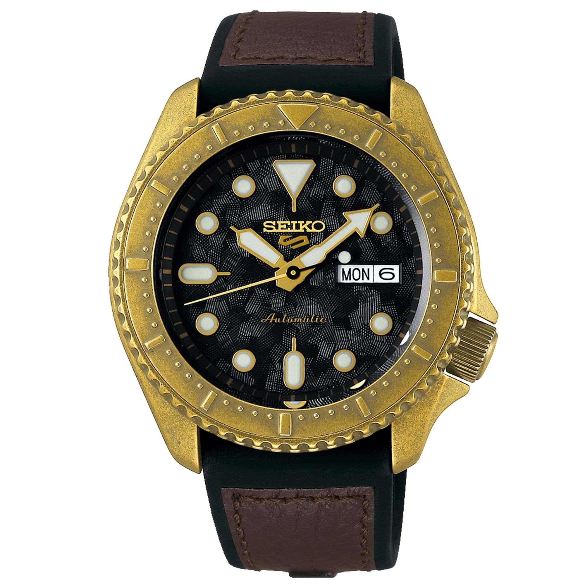 Seiko 5 Sports Vintage Automatic Black Dial Men's Watch SRPE80K1