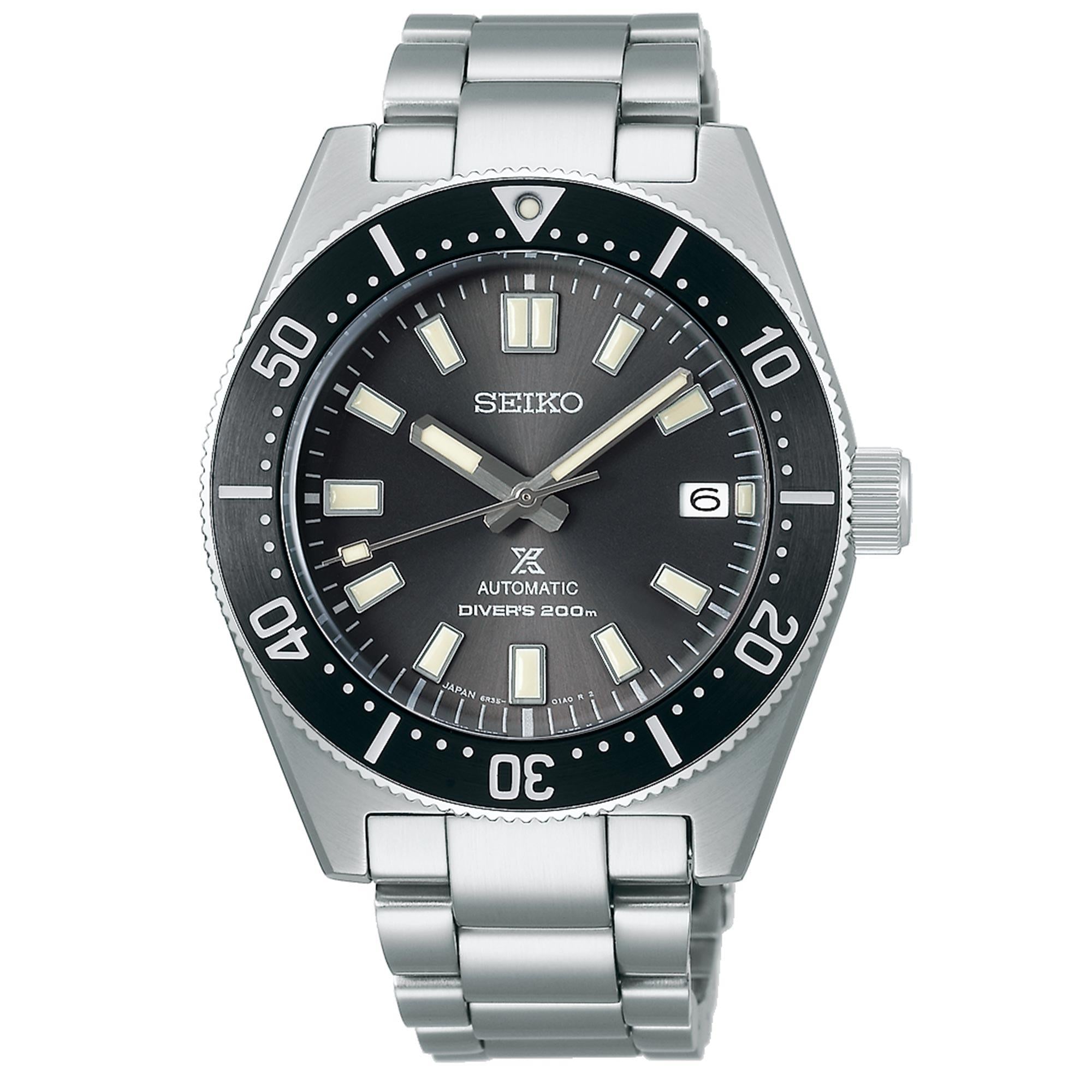 Seiko Prospex '1965 Diver's Recreation' Automatic Grey Dial Stainless Steel Men's Watch SPB143J1