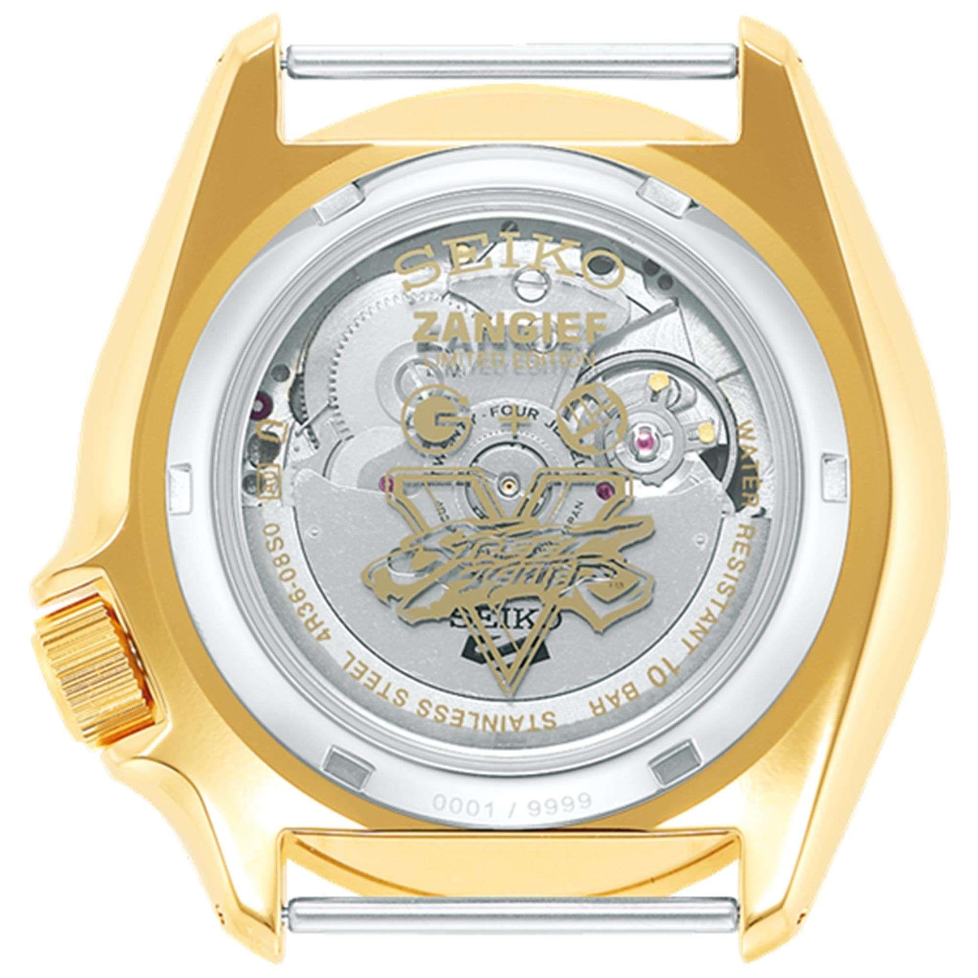 Seiko 5 Sports Street Fighter Zangief Automatic Red Dial Nylon Strap Men's Watch SRPF24K1