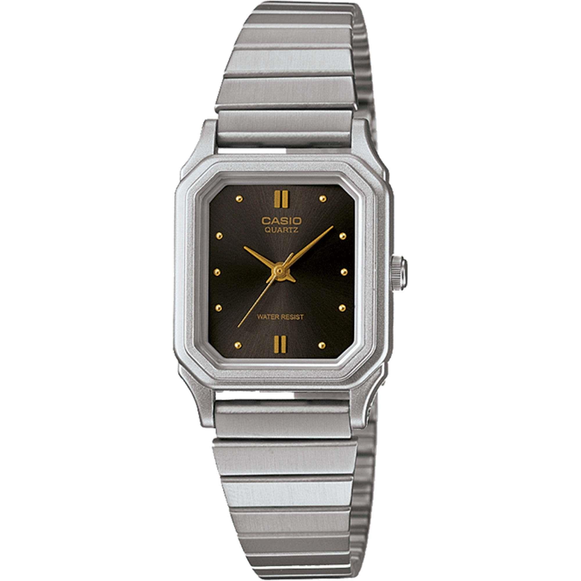 Casio Collection Classic Quartz Brown Dial Silver Stainless Steel Bracelet Ladies' Watch LQ-400D-1AEF