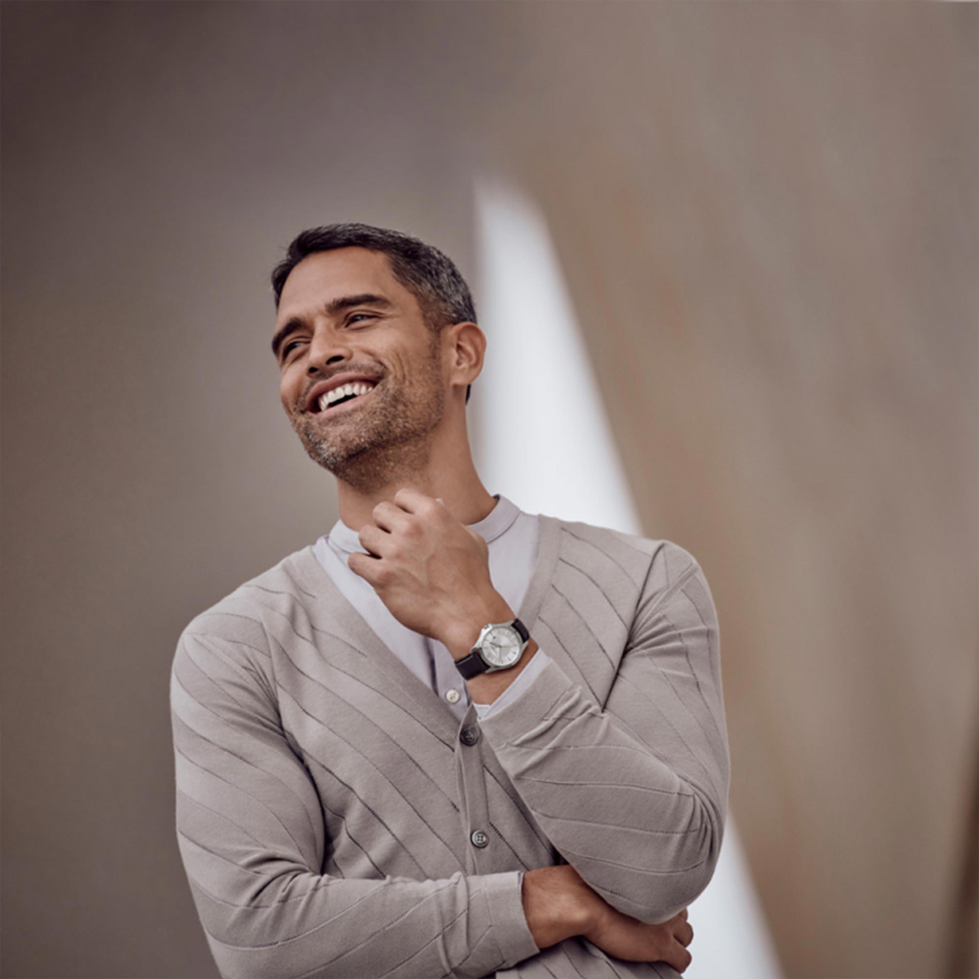 Victorinox Alliance Quartz Silver Dial Black Leather Strap Watch 241905