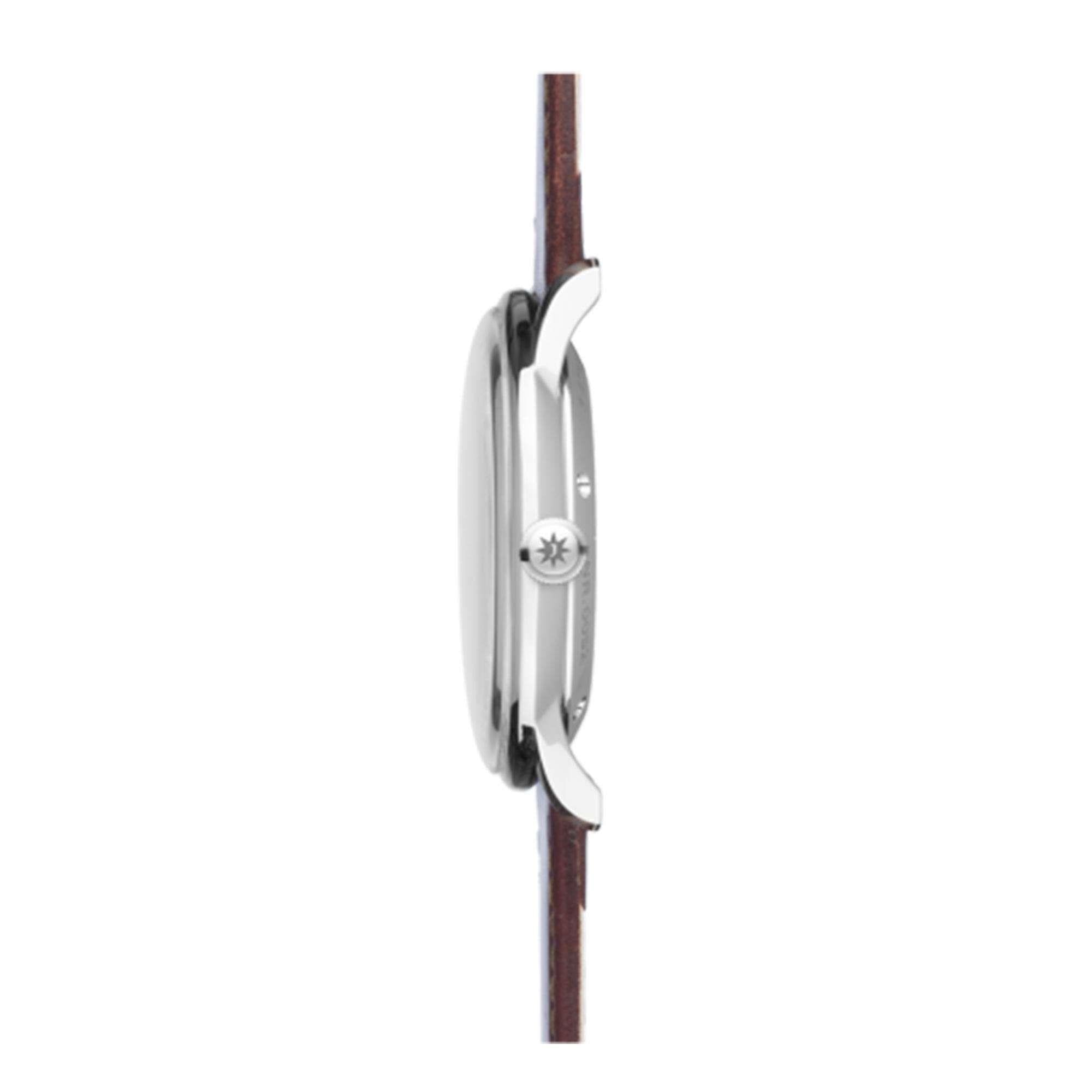 Junghans Meister Classic Automatic Silver Dial Brown Leather Strap Mens Watch 027/4310.00