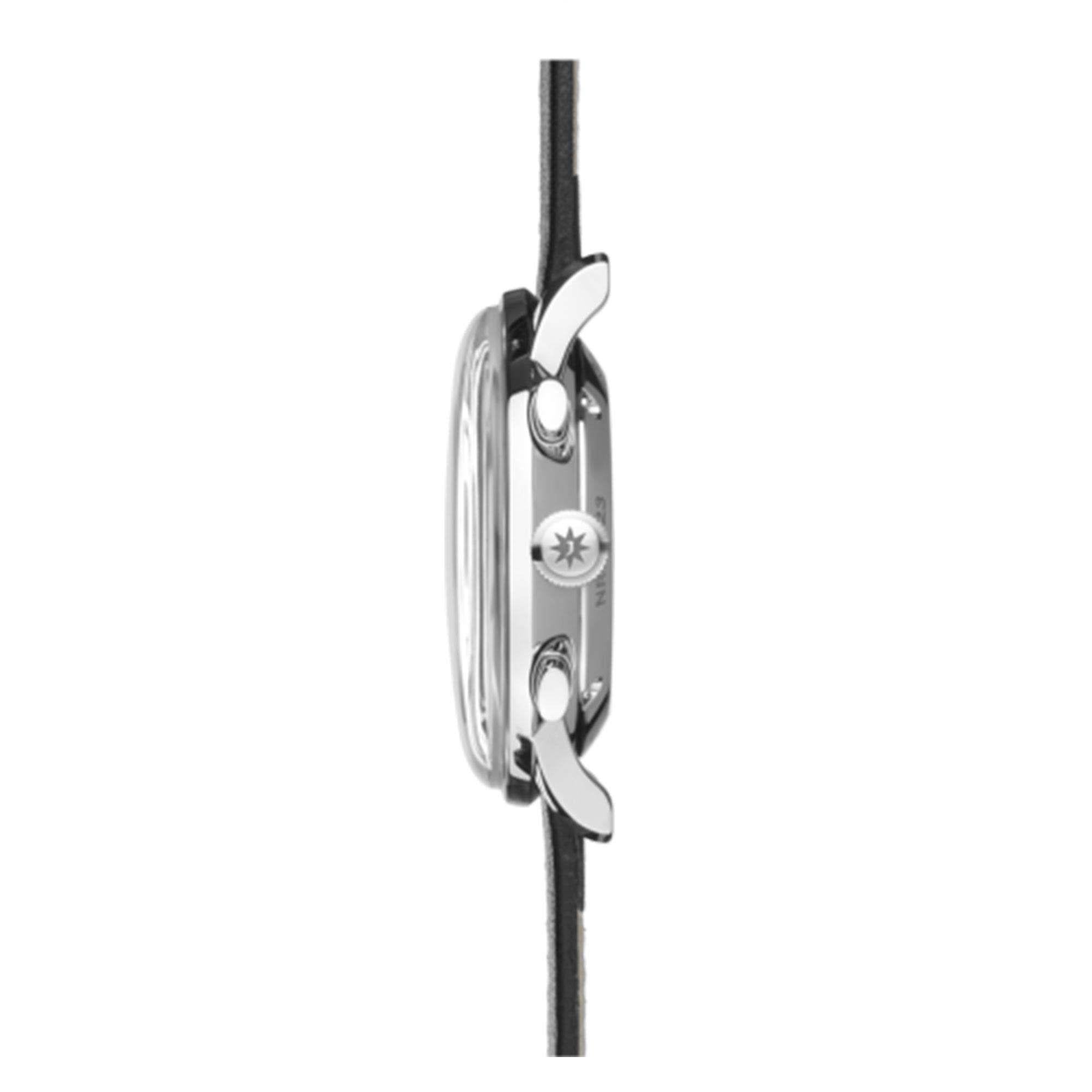 Junghans Meister Telemeter 027/3380.00 Mechanical Hand Wind Silver Dial Leather Strap Men's Watch