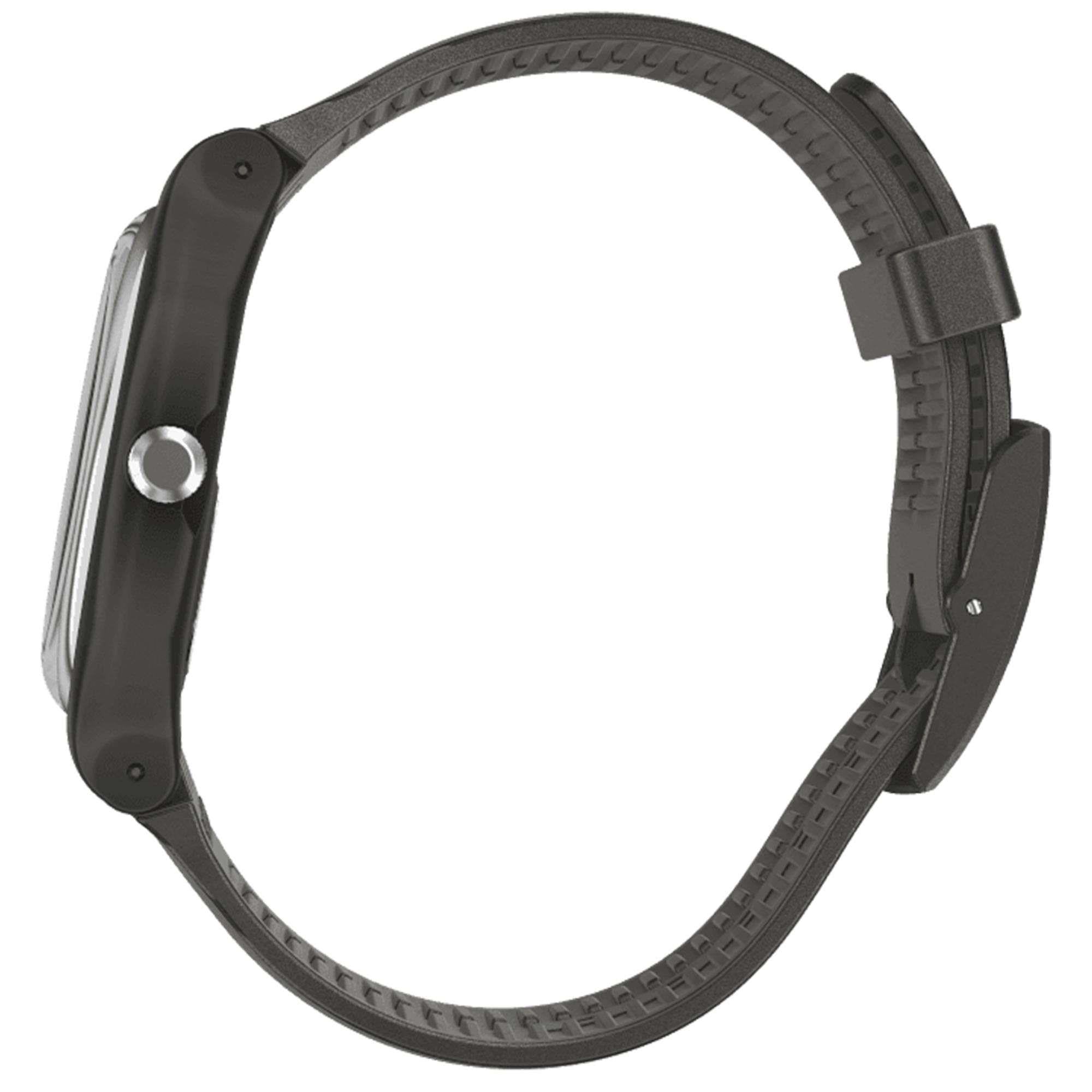 Swatch Intercyderal Quartz Black Dial Silicone Strap Watch SUOB178