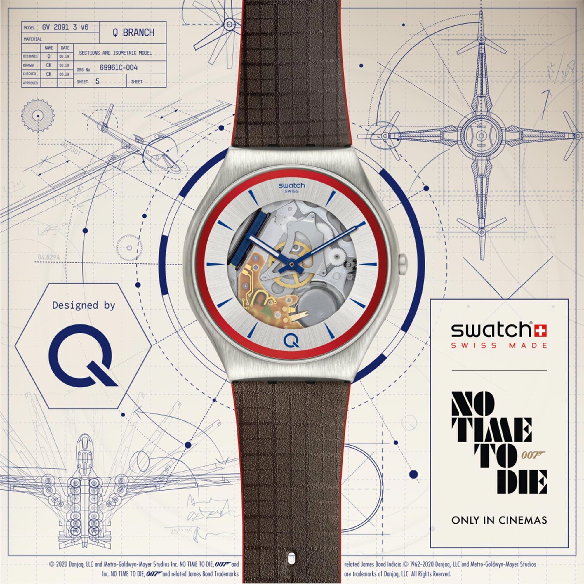 Swatch James Bond 2Q No Time To Die Limited Edition Grey Dial Men's Watch SS07Z102