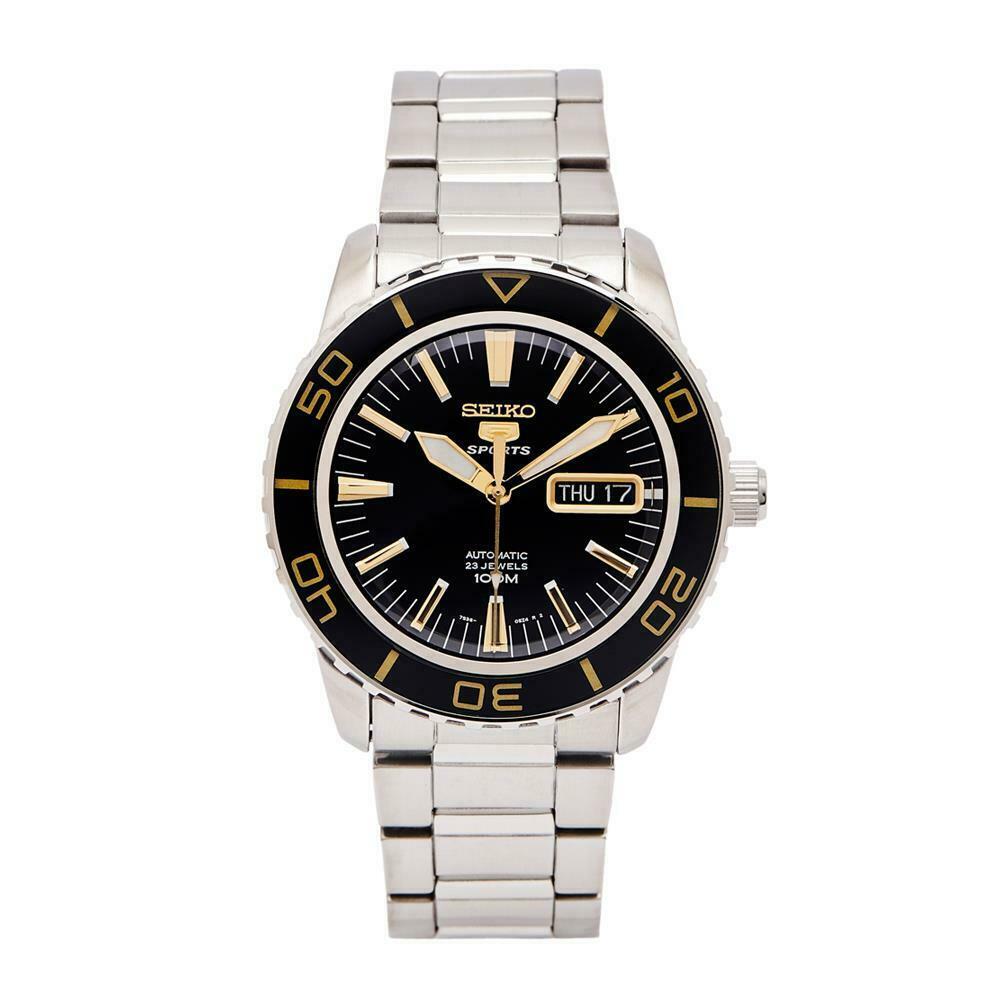 Seiko 5 Sports Automatic Black Dial Stainless Steel Men's Watch SNZH57K1