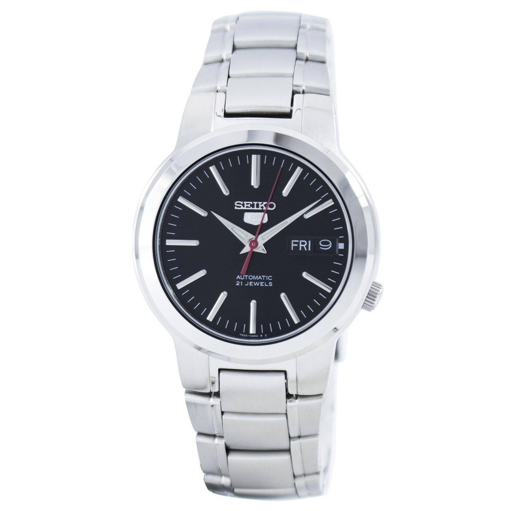 Seiko 5 Automatic Black Dial Stainless Steel Men's Watch SNKA07K1