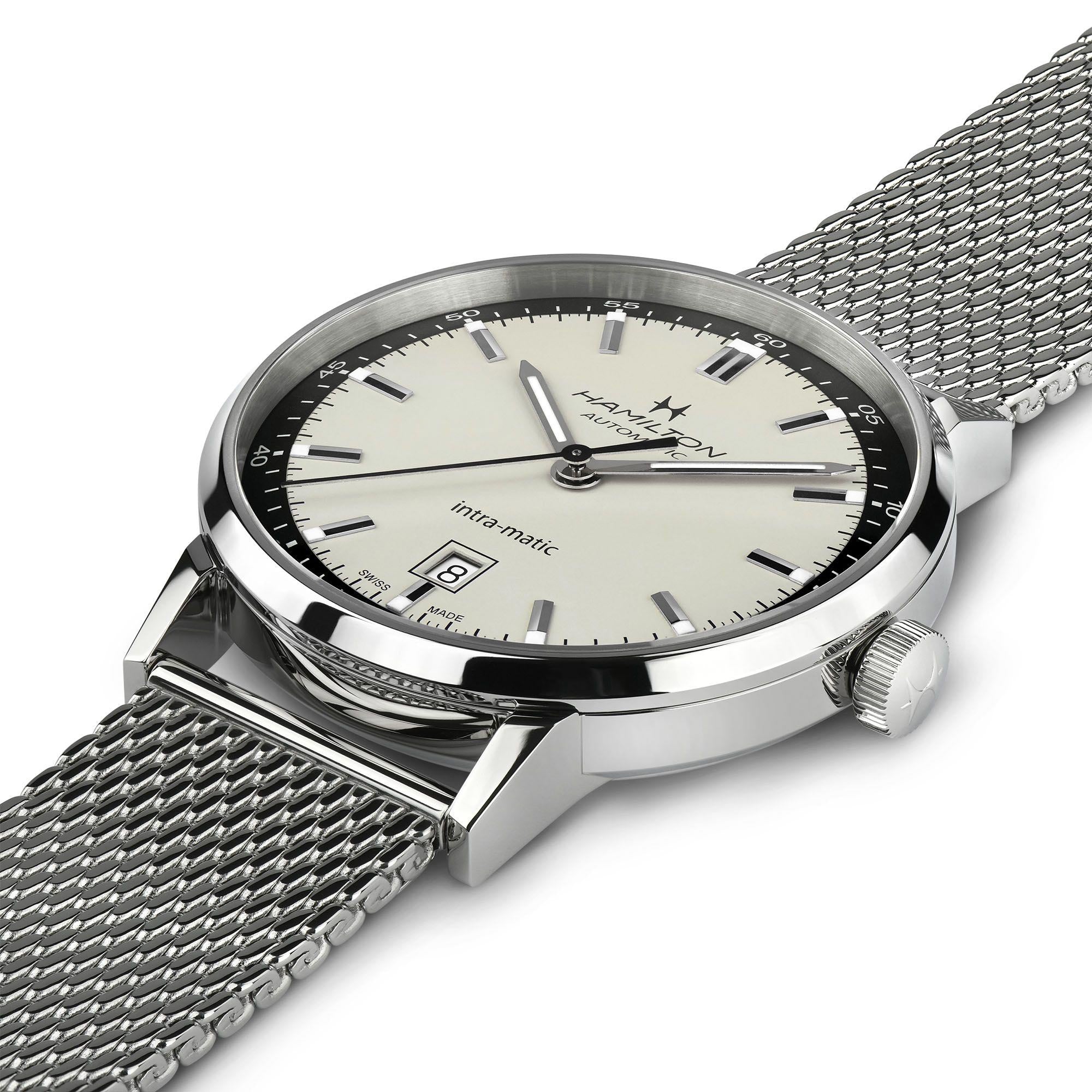 Hamilton American Classic 40mm White Dial Steel Mens Automatic Watch H38425120