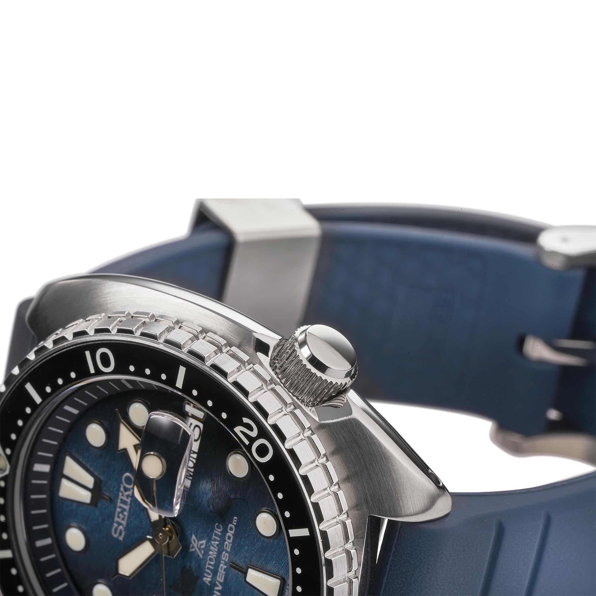 Seiko Prospex Save The Ocean 'King Turtle' Automatic Blue Dial Silicone Strap Men's Watch SRPF77K1