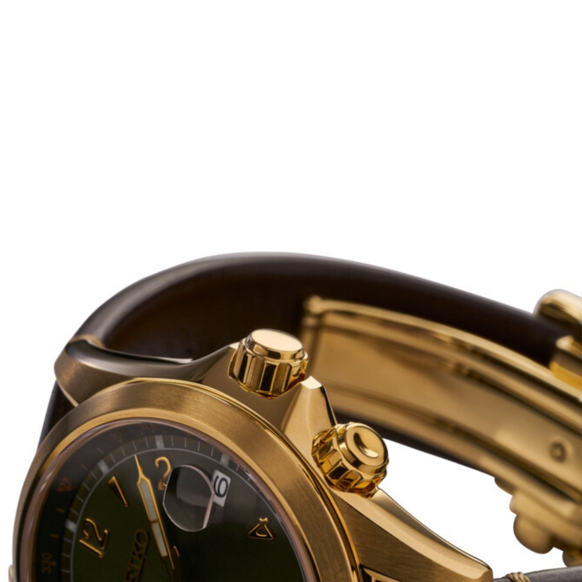 Seiko Prospex Alpinist Automatic Green Dial Brown Leather Strap Men's Watch SPB210J1