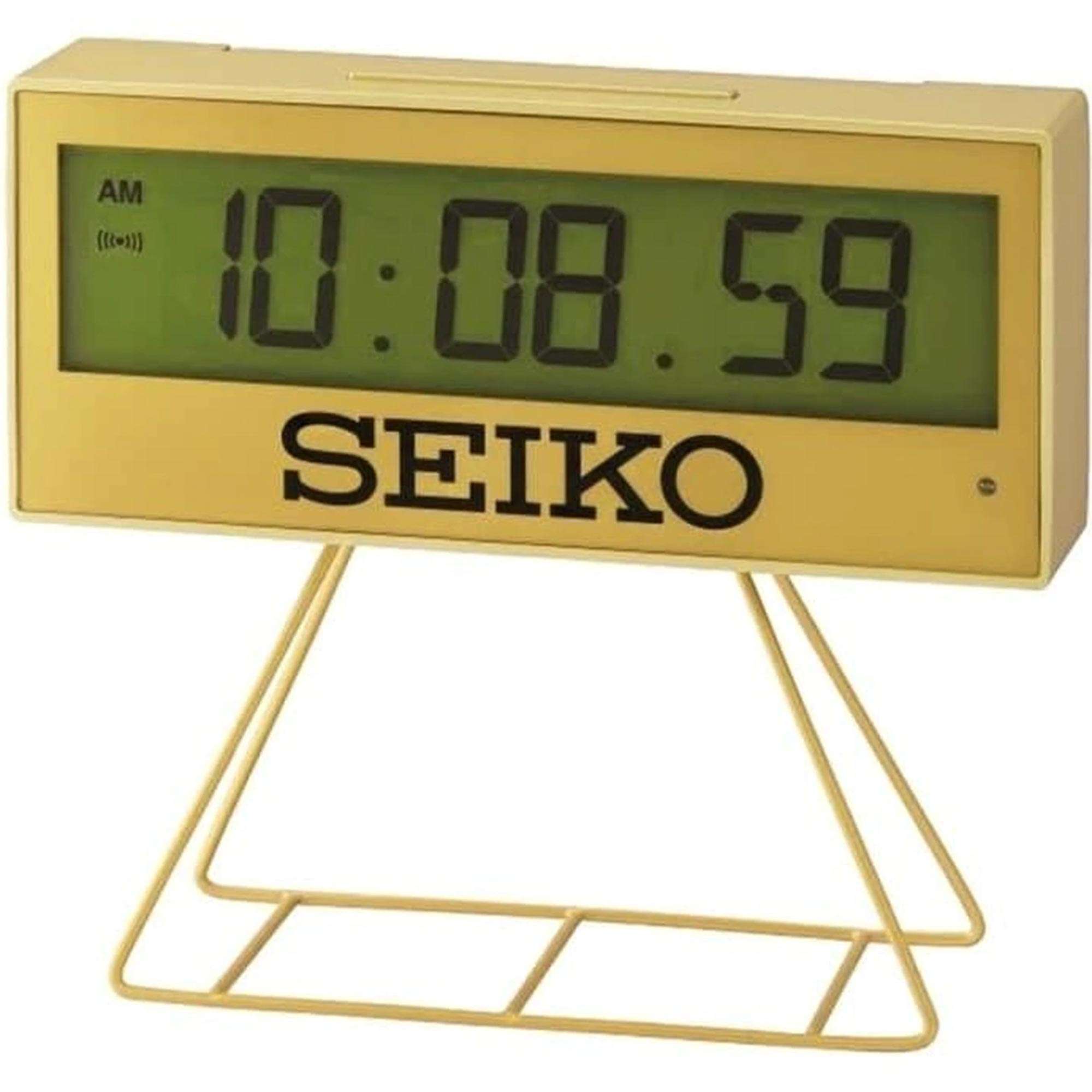 Seiko Limited Edition Digital Countdown Timer Alarm Gold Clock QHL084G