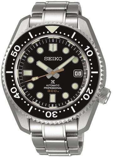 Seiko Prospex 1968 Recreation MarineMaster Black Dial Silver Stainless Steel Diver's Men's Watch SLA021J1