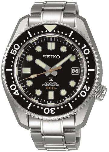 Seiko Prospex 1968 Recreation MarineMaster Black Dial Silver Stainless Steel Diver's Men's Watch SLA021J1