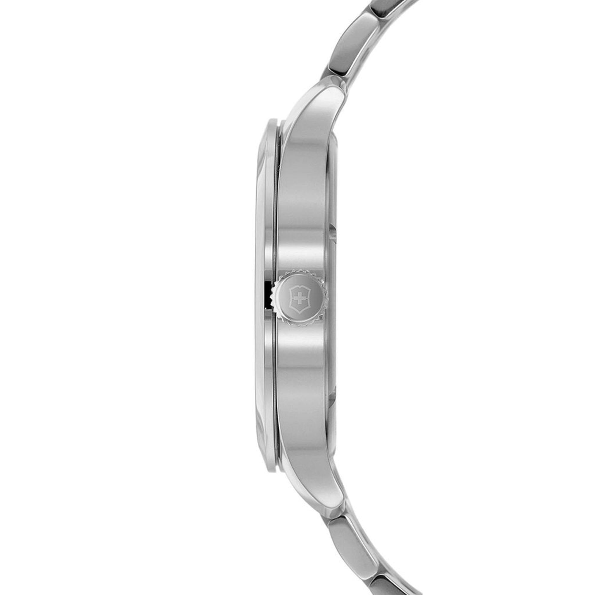 Victorinox Swiss Army Alliance Black Dial Silver Stainless Steel Bracelet Men's Watch 241762