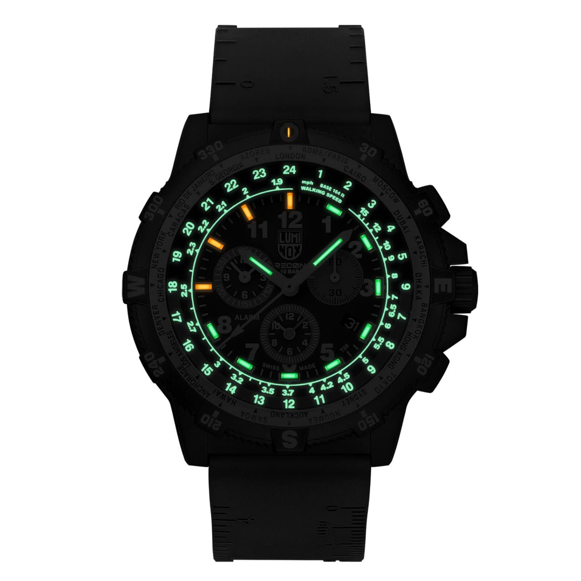 Luminox Recon III Team Leader Chronograph Series D 8840 Black Dial Black Silicone Strap Mens Watch XL.8842.MI.F