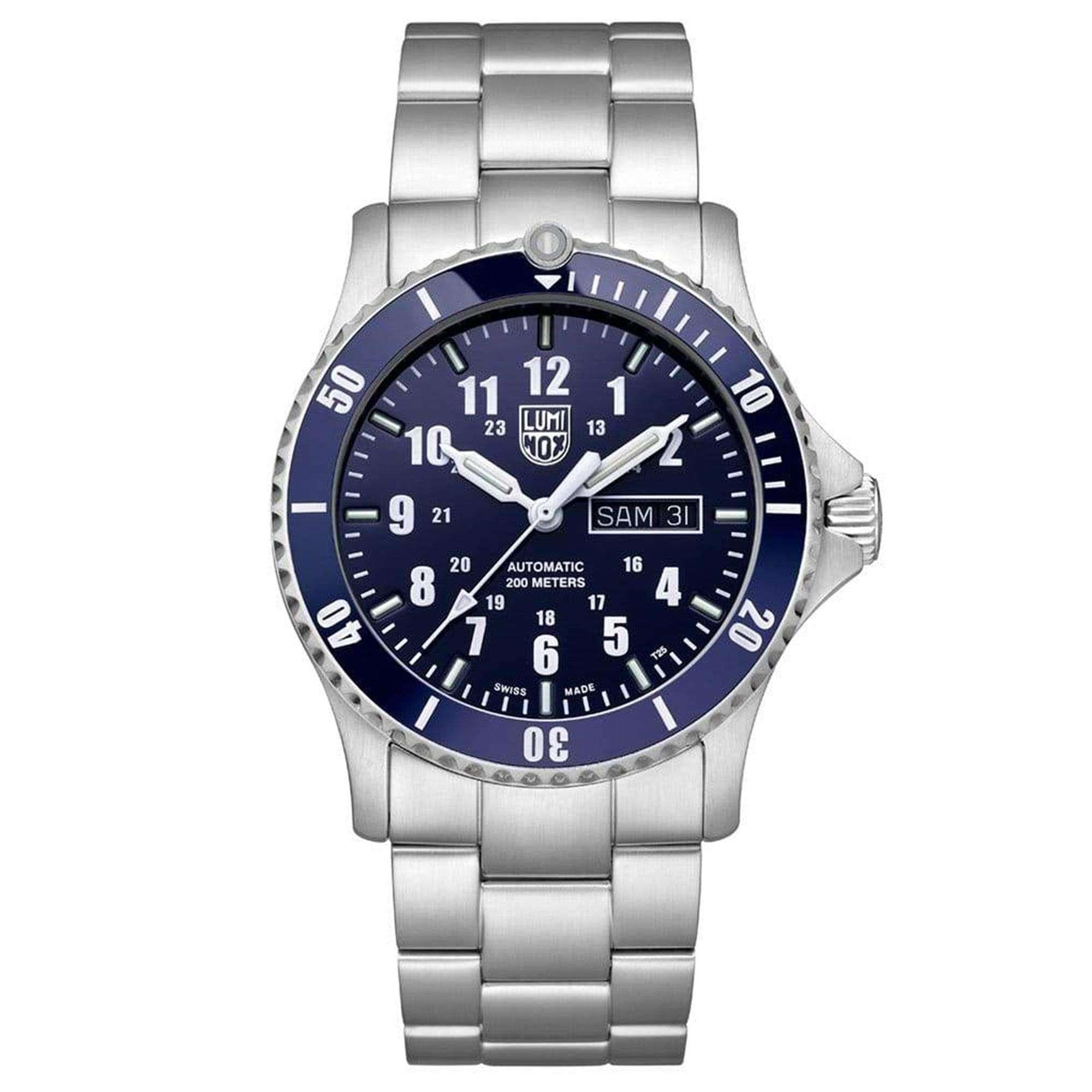 Luminox Sport Timer 0920 Series Automatic Blue Dial Silver Stainless Steel Bracelet Men's Watch XS.0924